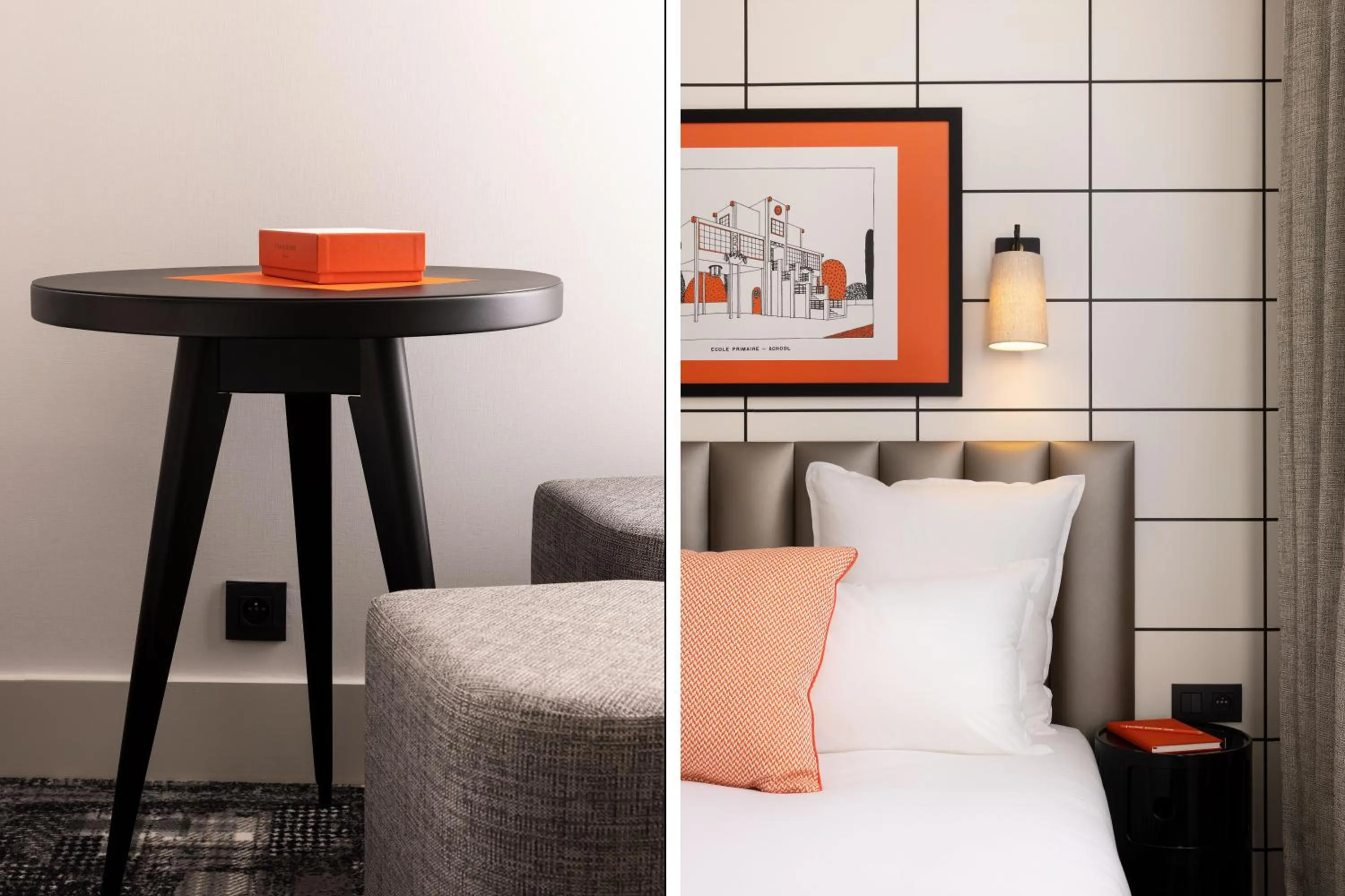 Bedroom, Bed in Hôtel Moderniste