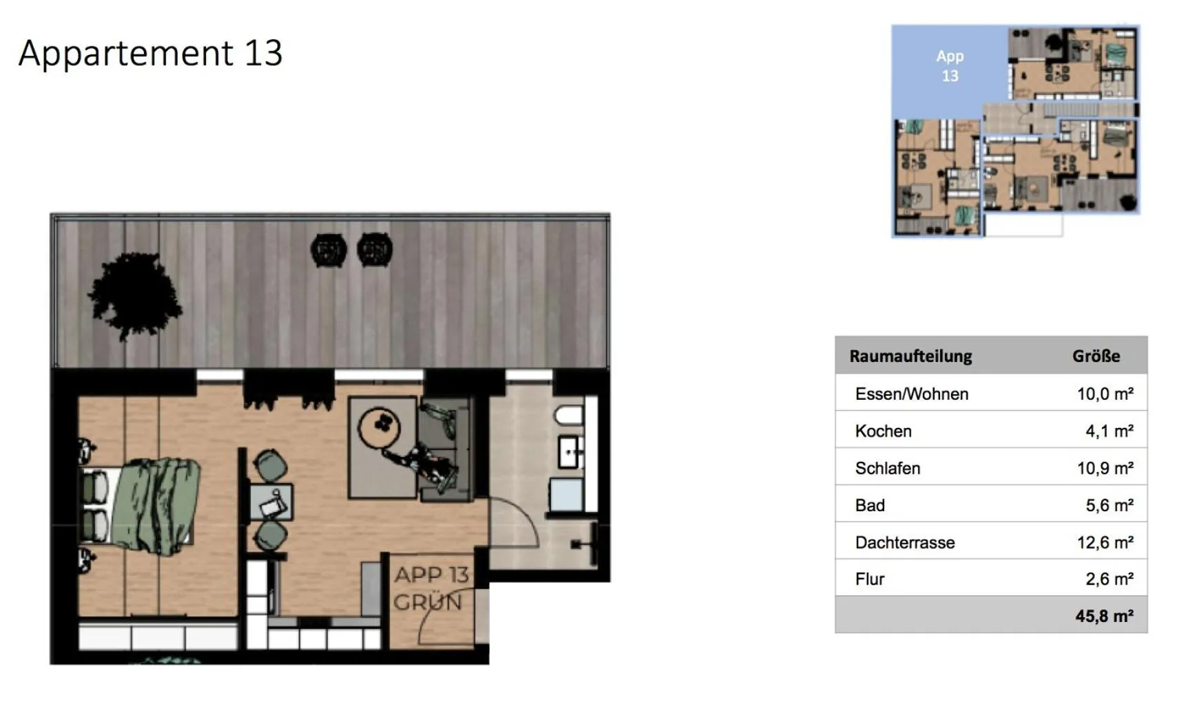 Floor plan in Boardinghome Oldenburg