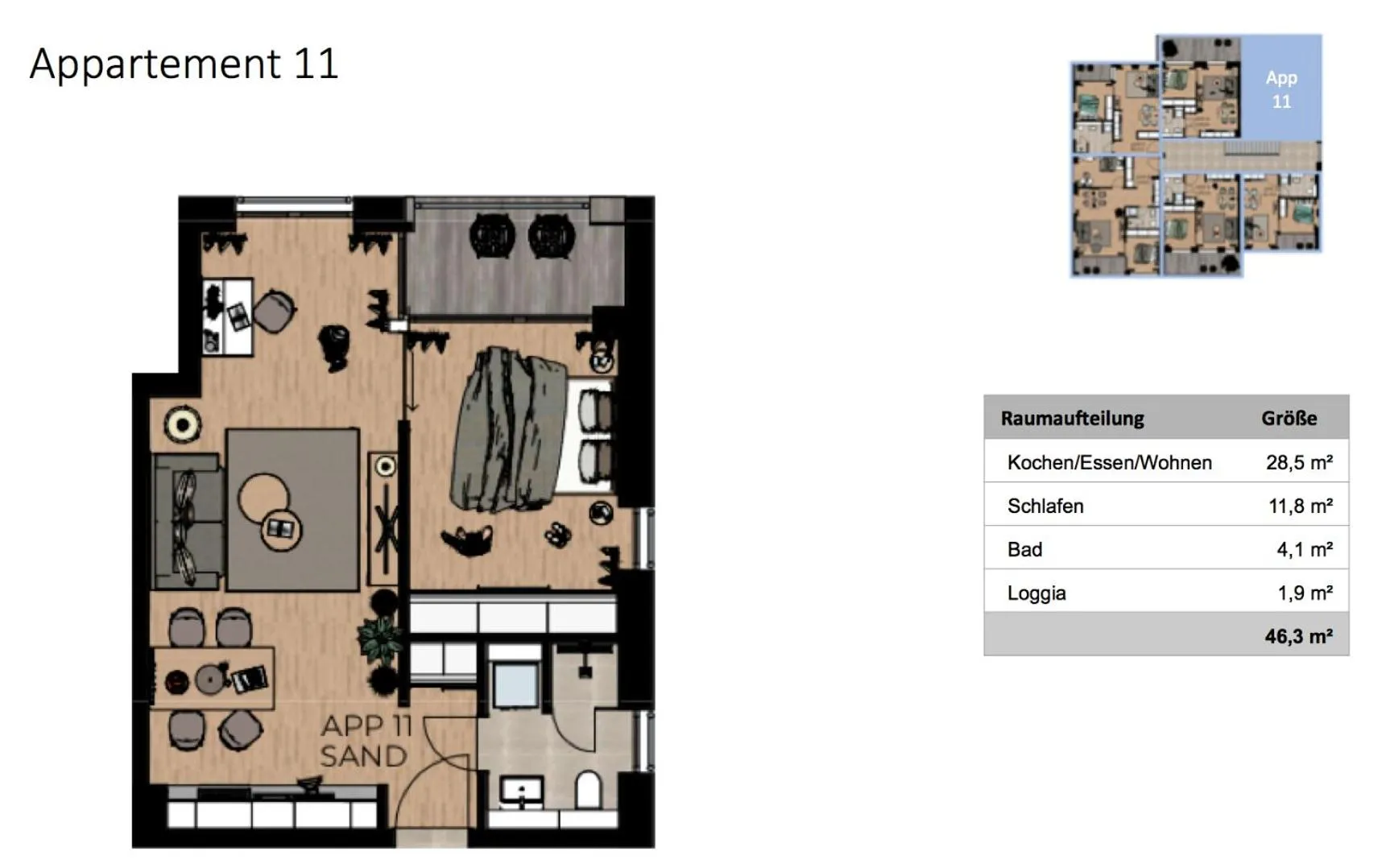 Floor plan in Boardinghome Oldenburg