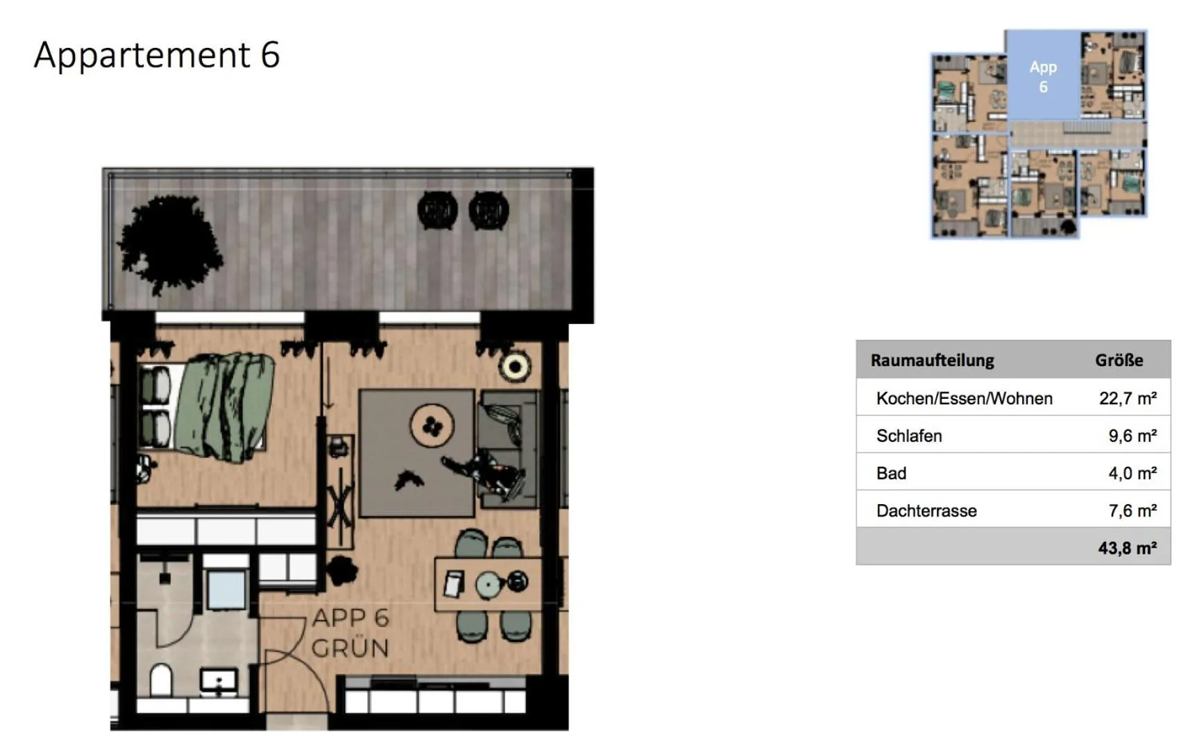 Floor plan in Boardinghome Oldenburg