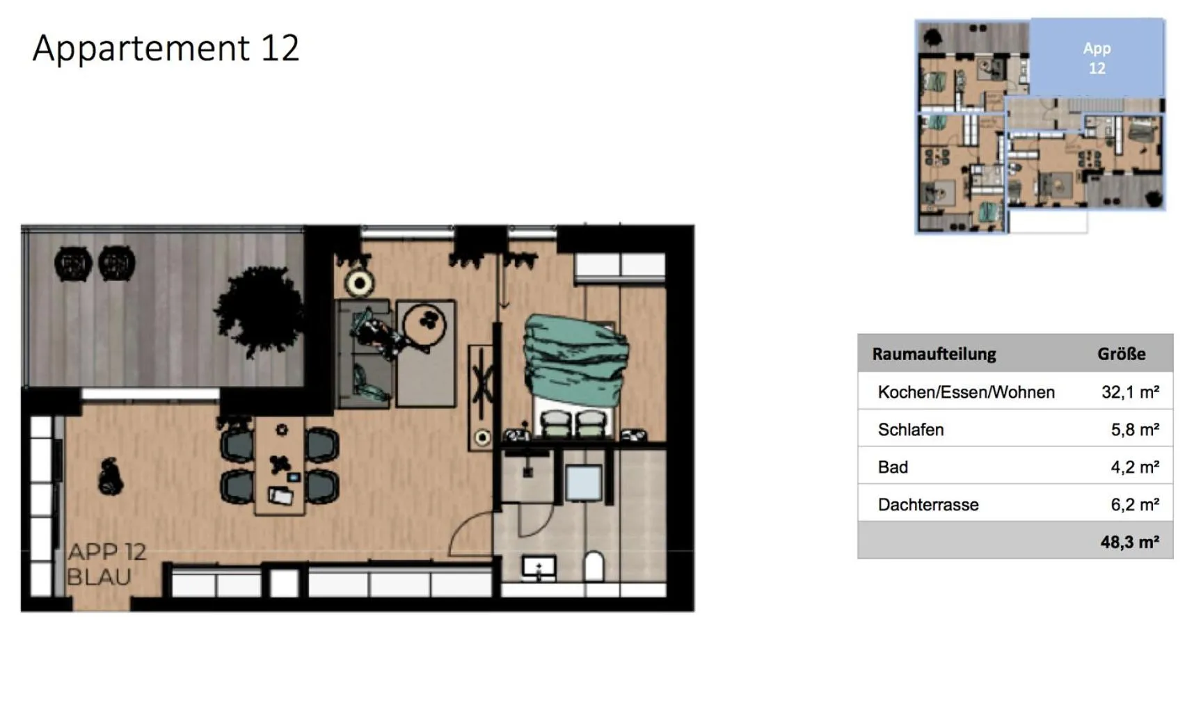 Floor plan in Boardinghome Oldenburg