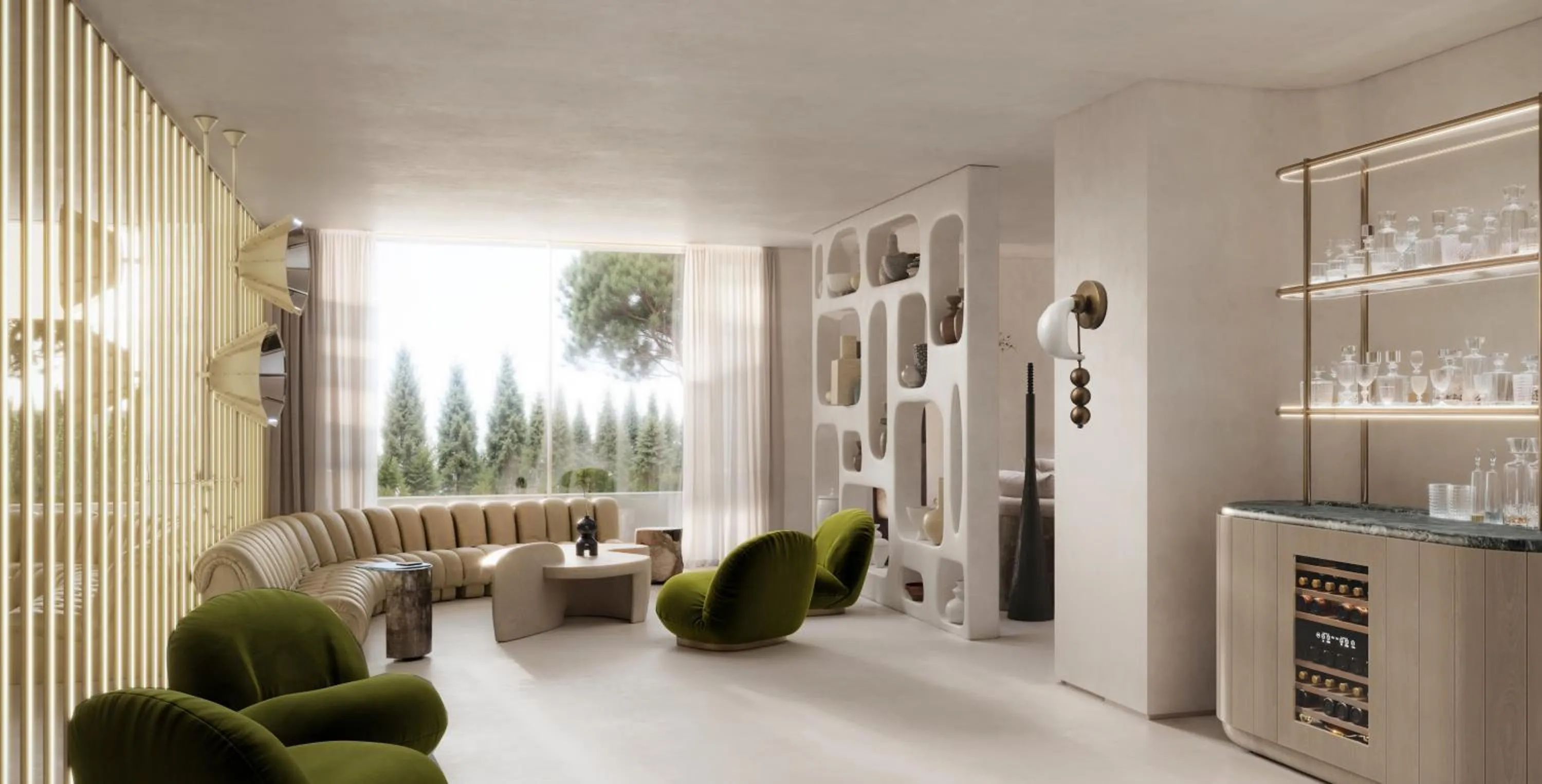 Living room in Destino Five Ibiza - 5-Star Grand Luxe Resort