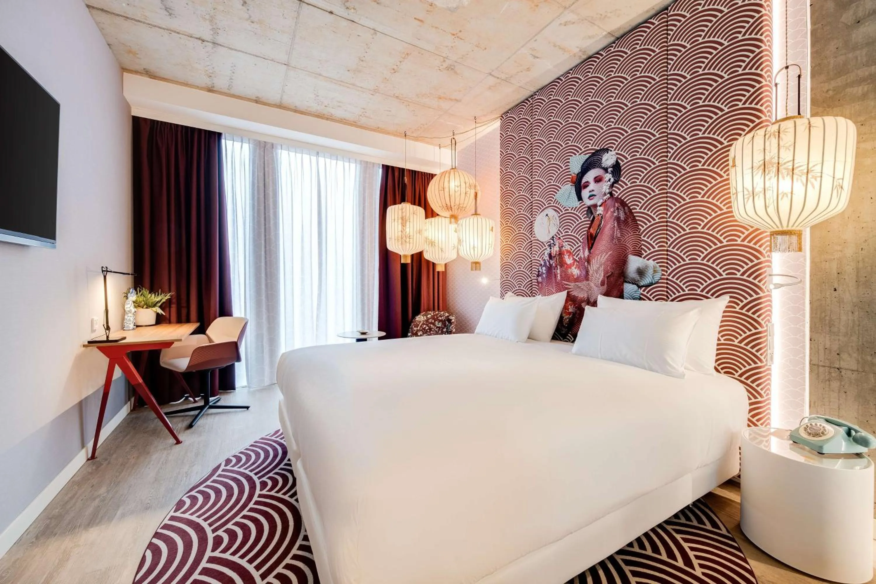 Bedroom, Bed in nhow Amsterdam Rai