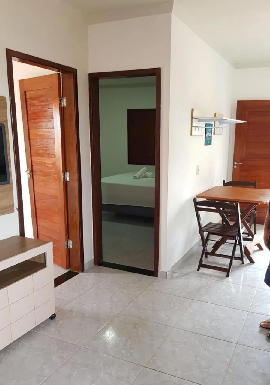 Dining area, Bed in Flat's Portal do Sol-SMG