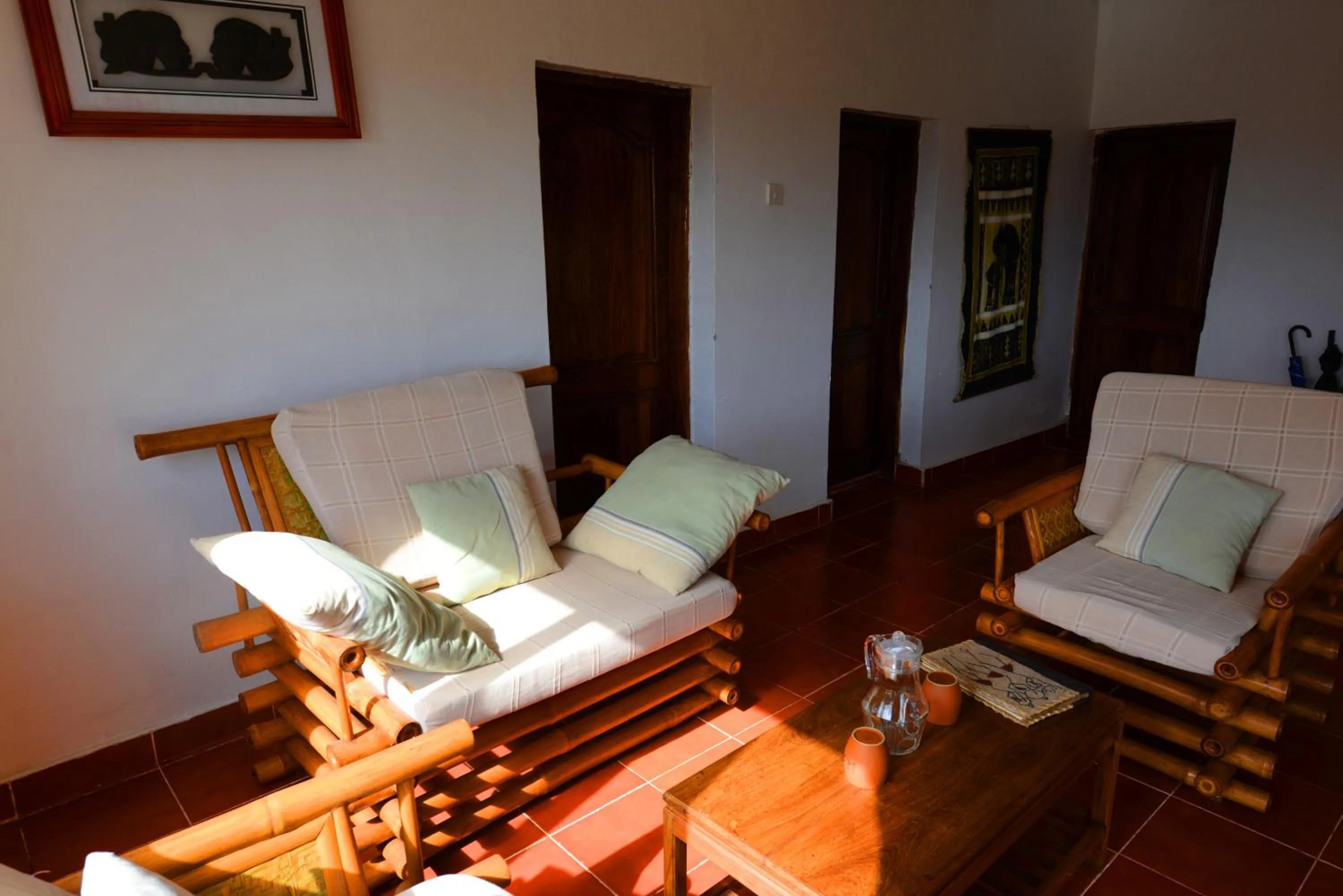 Living room in Sable Mountain Lodge, A Tent with a View Safaris
