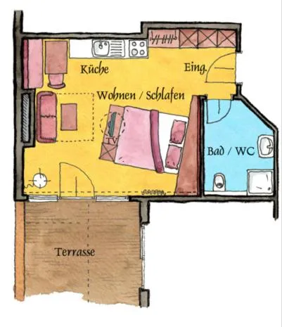Floor plan in Hotel Universo