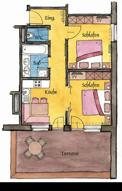 Floor plan in Hotel Universo