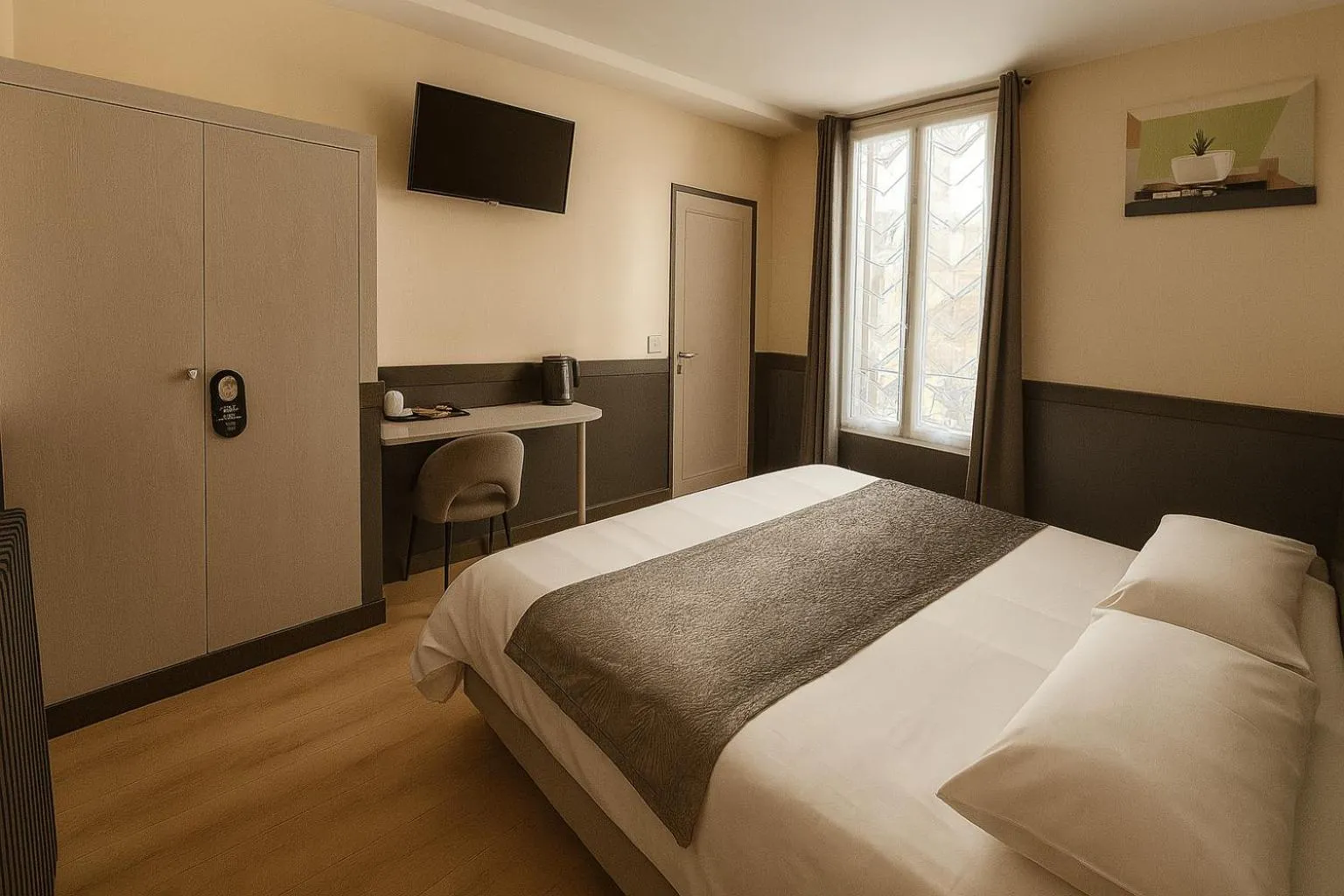 Bed in Hotel des Bains à 10 min de Paris