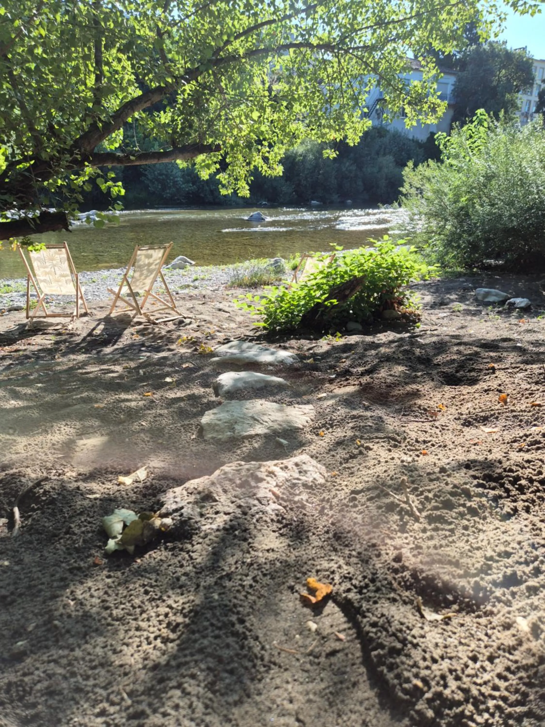 River view in Logis Hôtel Restaurant Les Norias