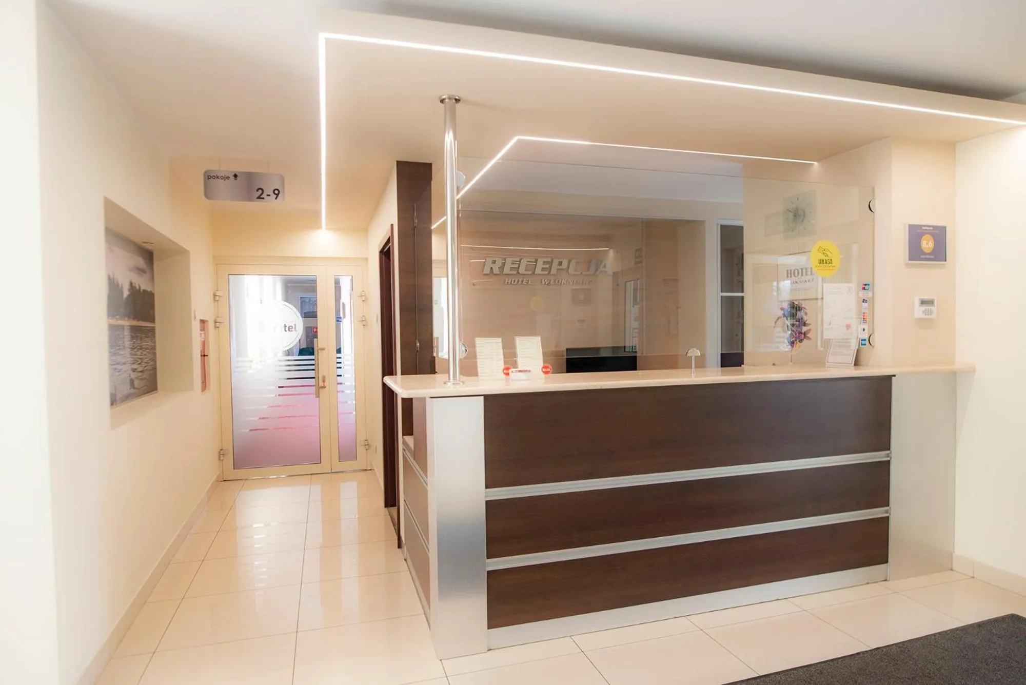 Lobby or reception in Hotel Włókniarz