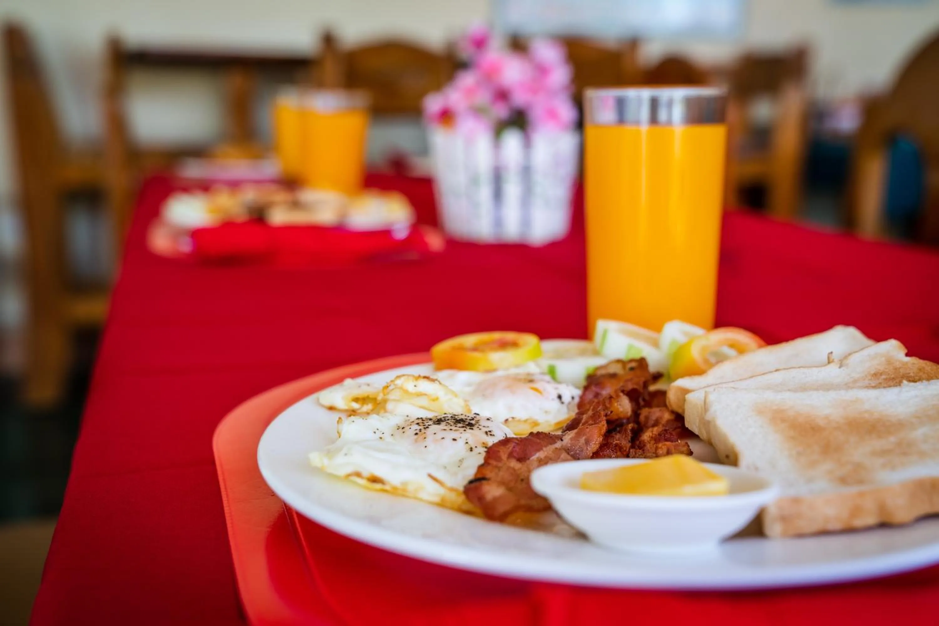 Breakfast in Blue Corals Beach Resort