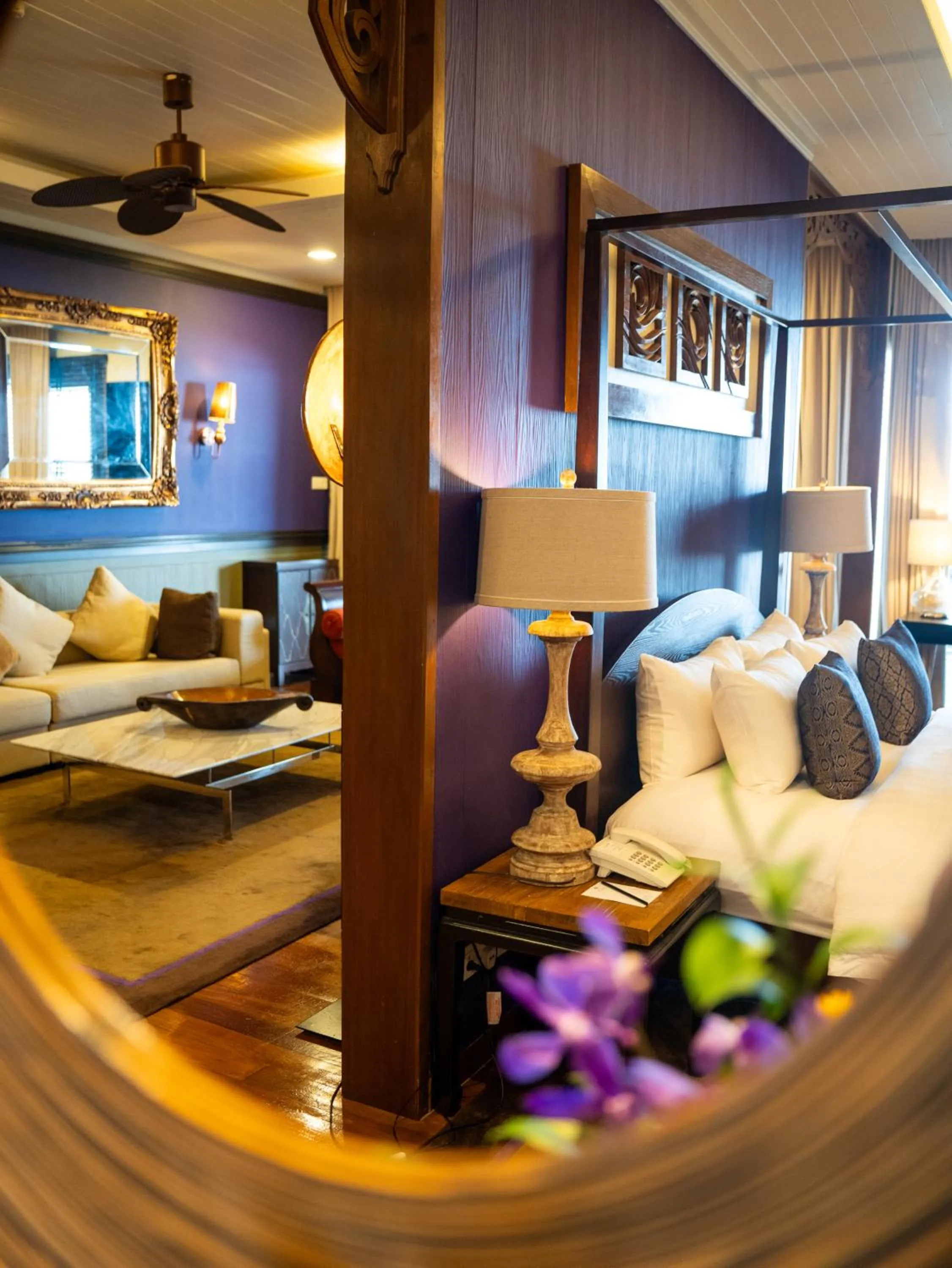 Living room, Bed in Ombak Villa Langkawi