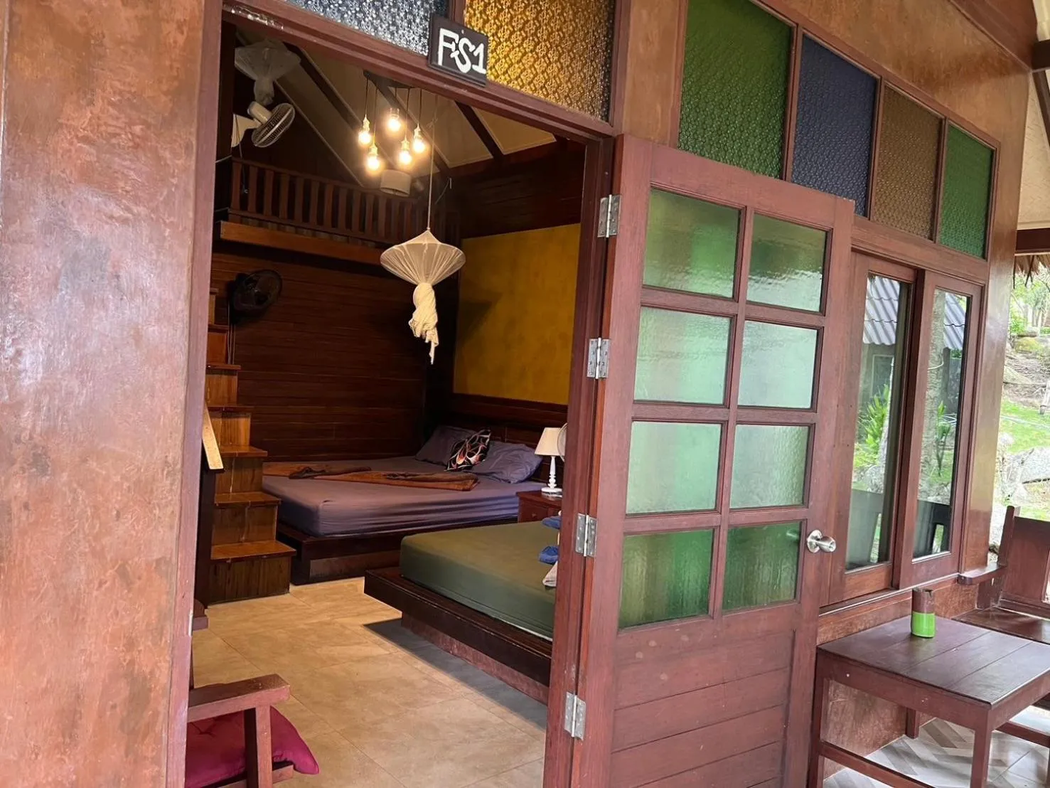 Bed in Smile Bungalow Bottle Beach