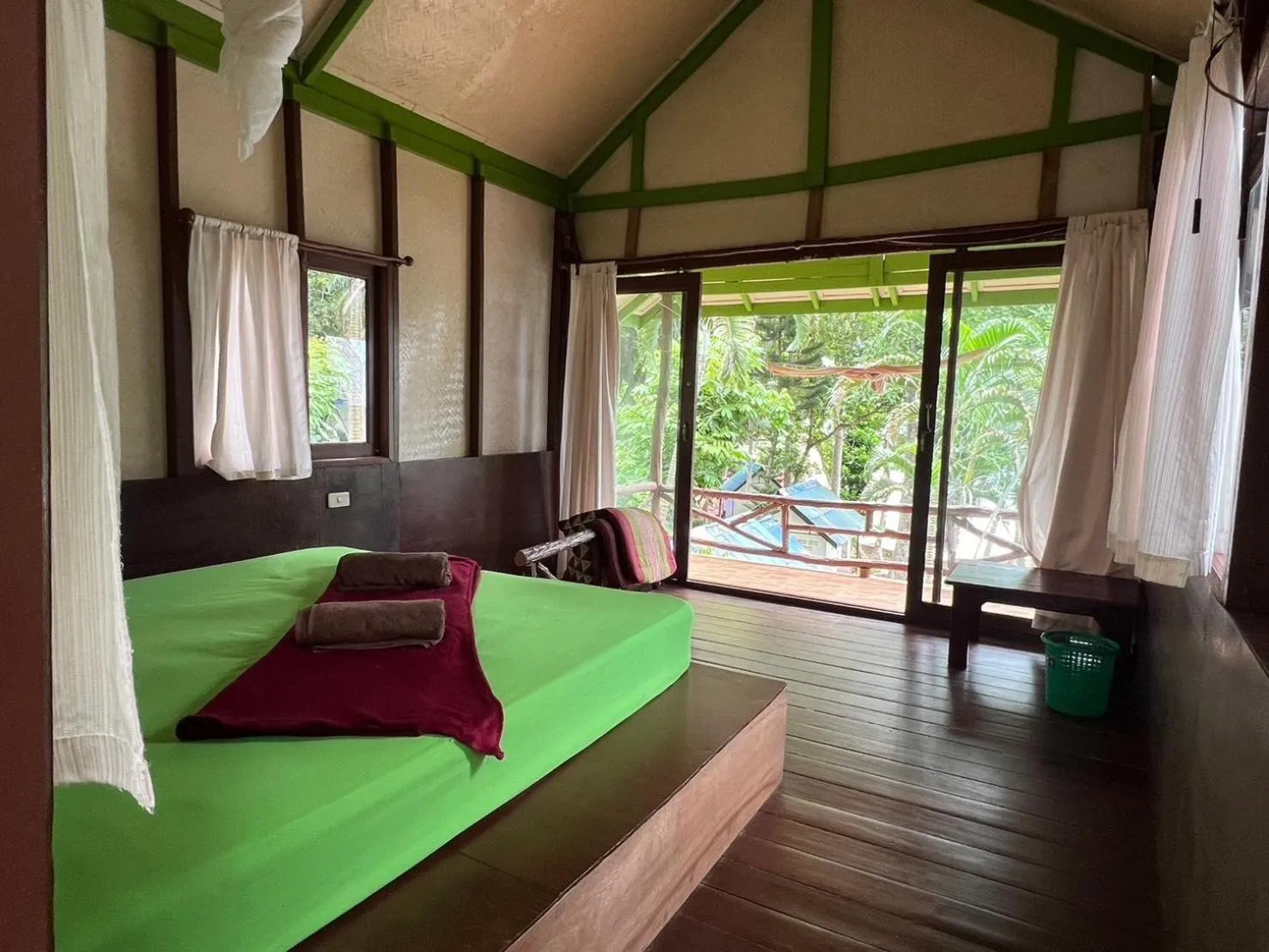 Bed in Smile Bungalow Bottle Beach