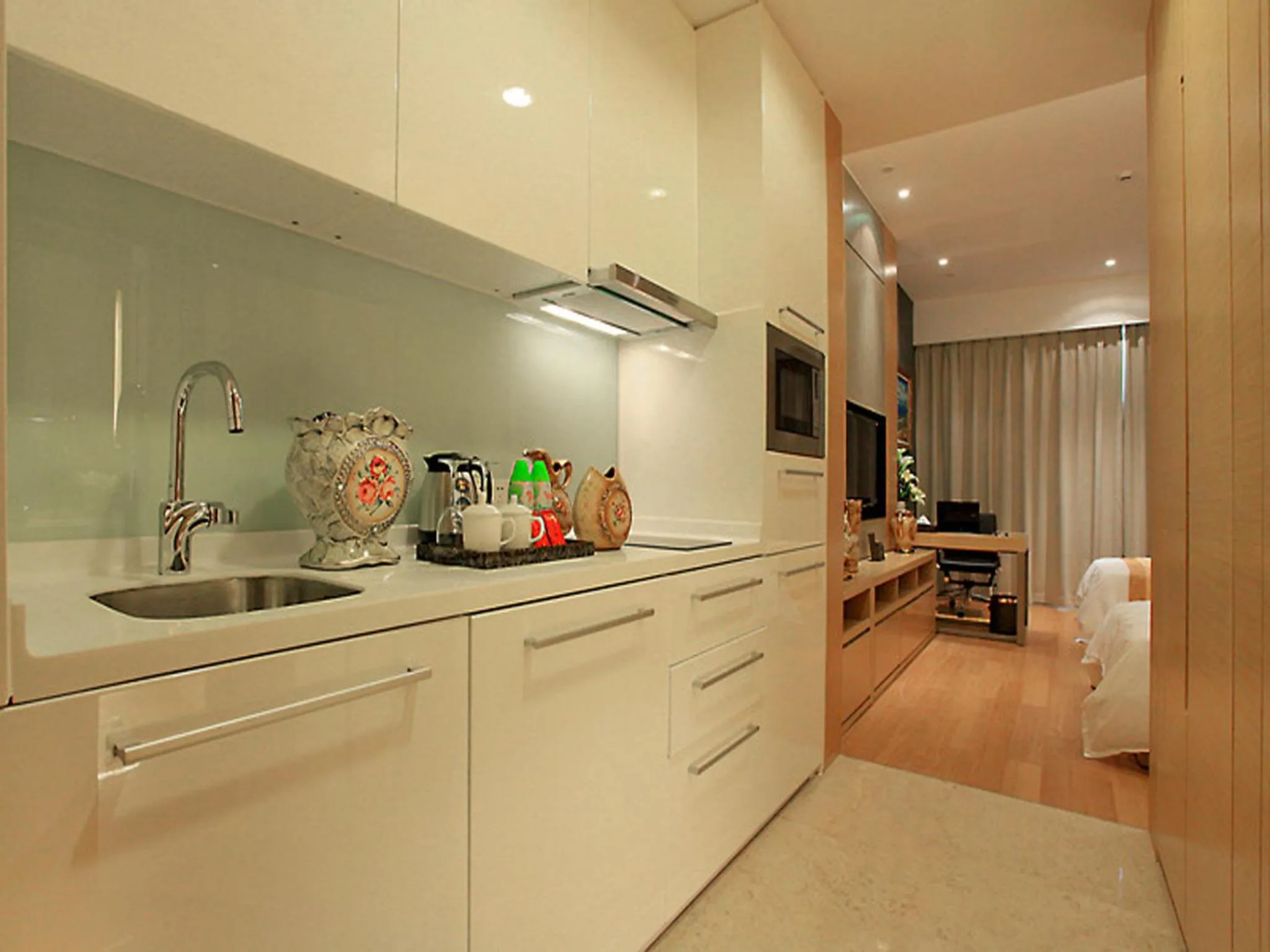 Kitchen or kitchenette in HeeFun Apartment GZ -Poly World Trading Center