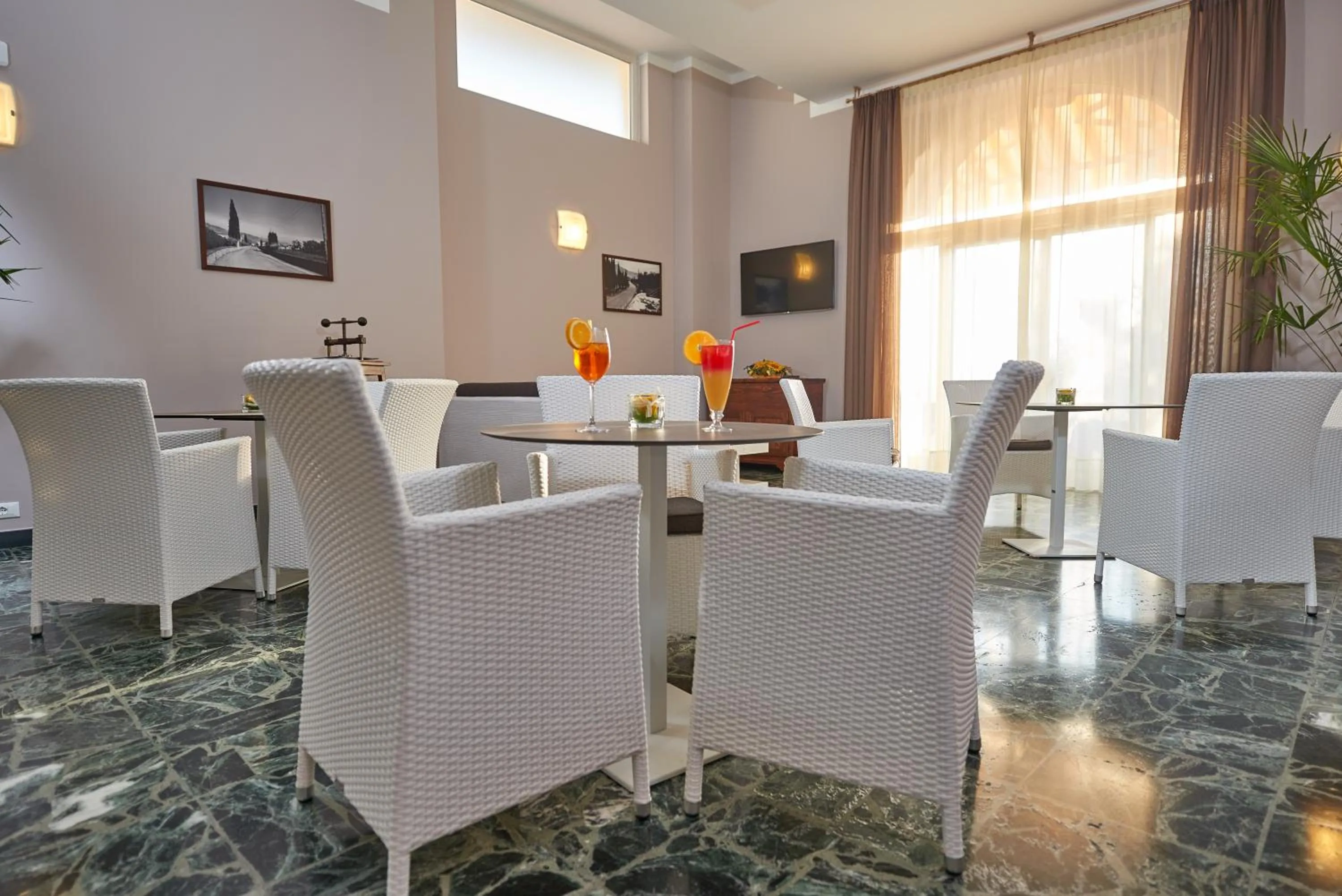 Communal lounge/ TV room in Hotel Benacus Torri del Benaco