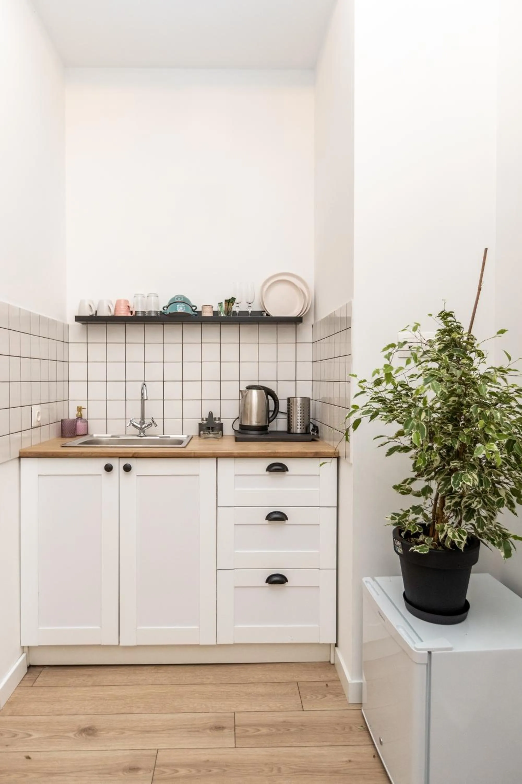 Kitchen or kitchenette in Shota Rustaveli Aparthotel