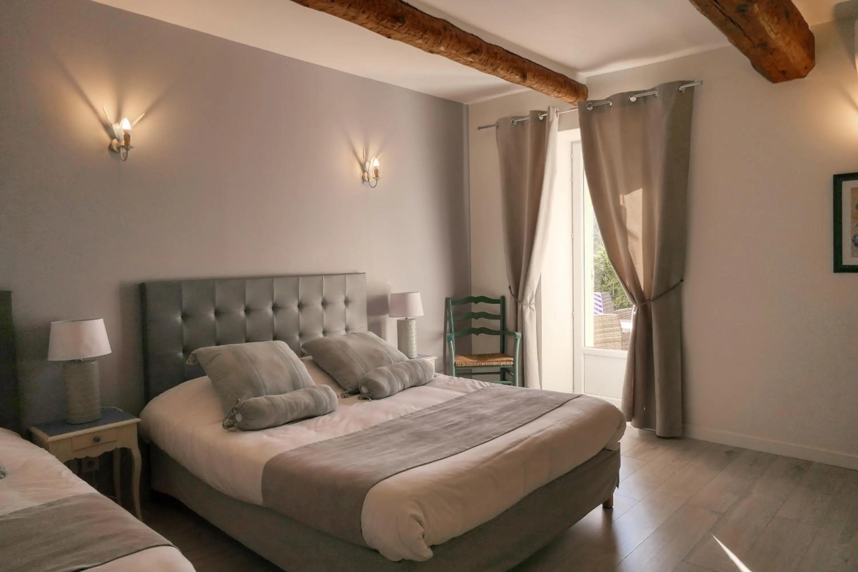 Photo of the whole room, Bed in Logis Hôtel La Bastide des Monges