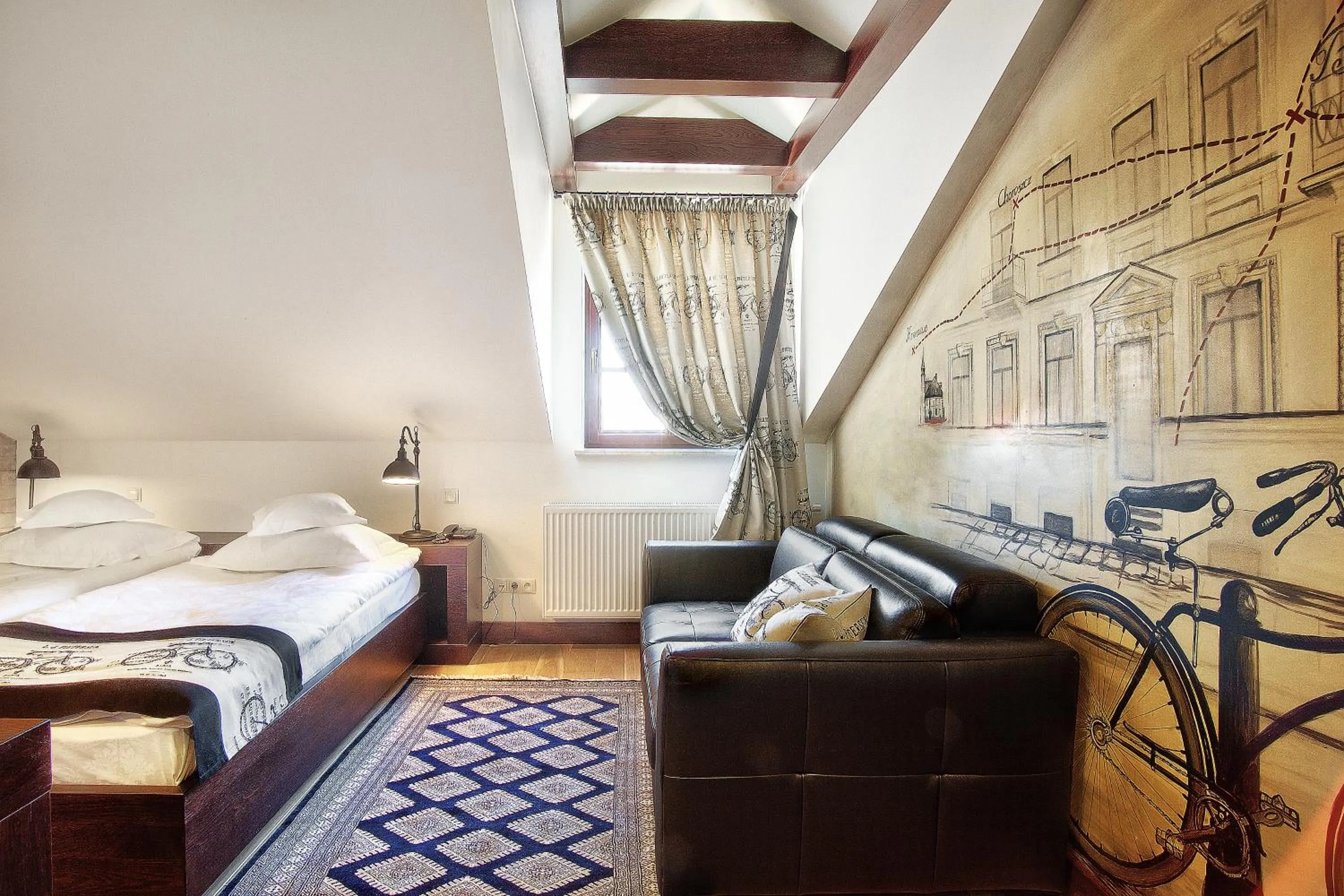 Bed in BoutiqueHotel Aristo
