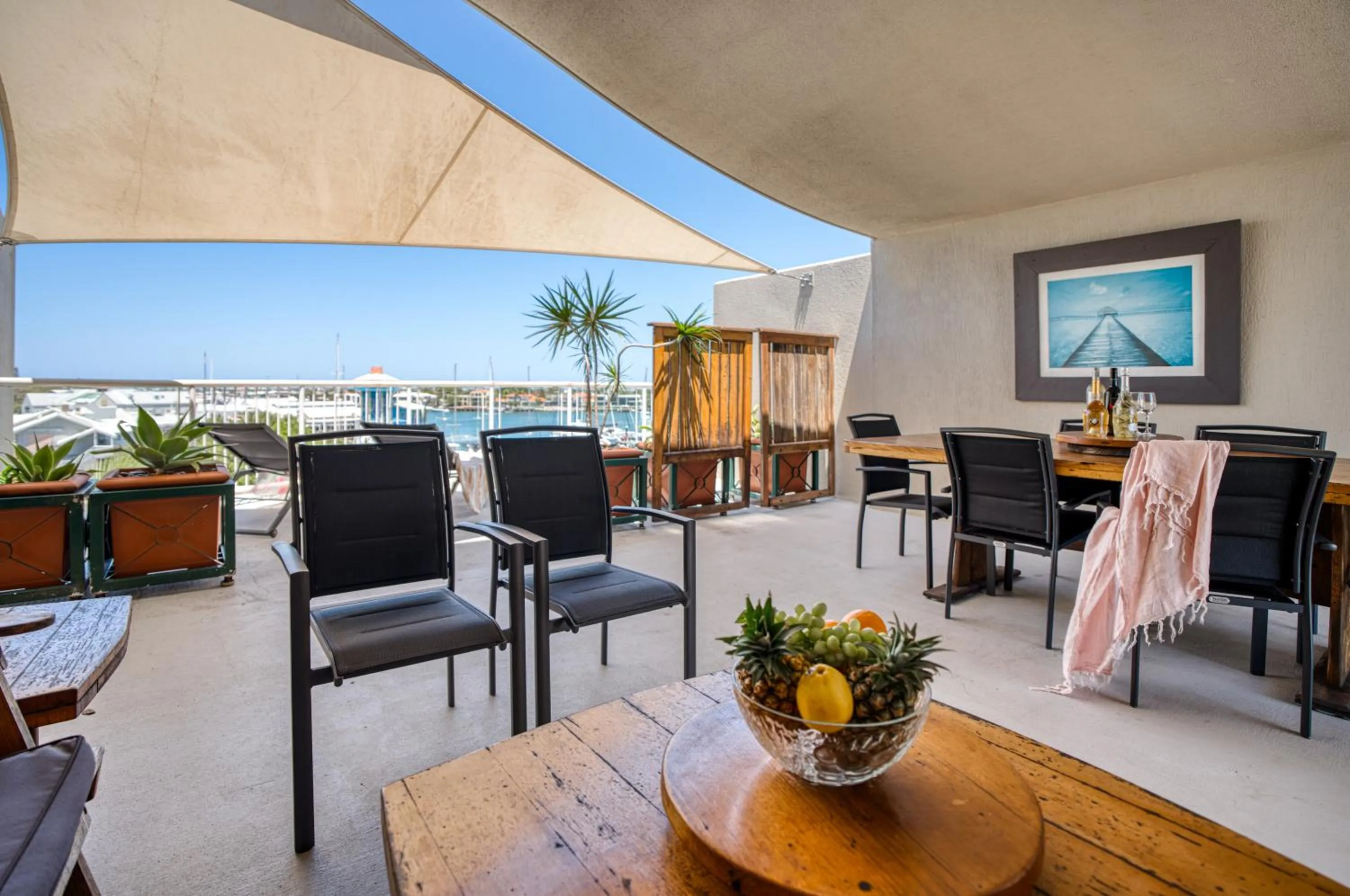 Seating area in Sailport Mooloolaba Apartments