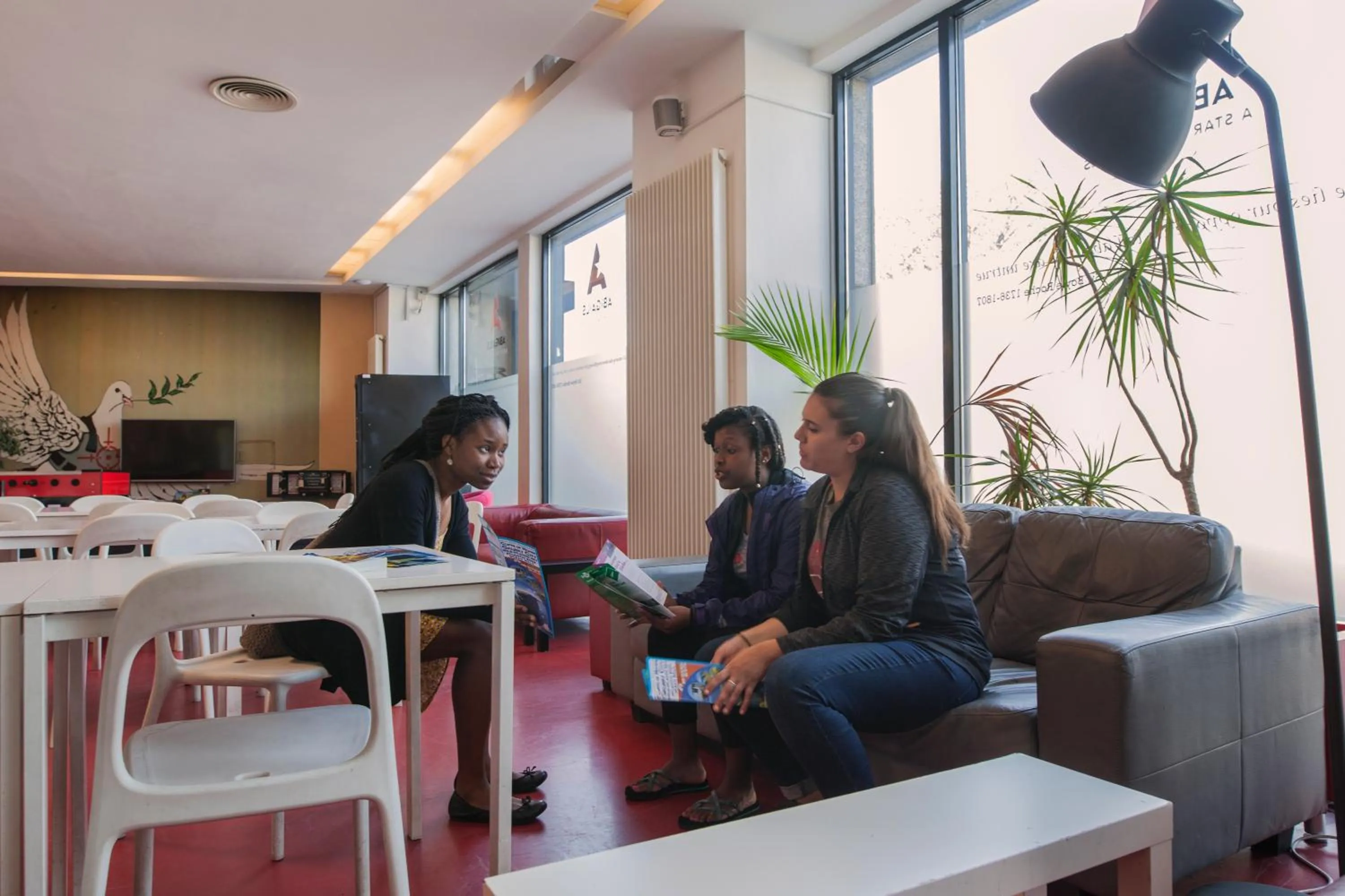 Seating area in Abigail's Hostel