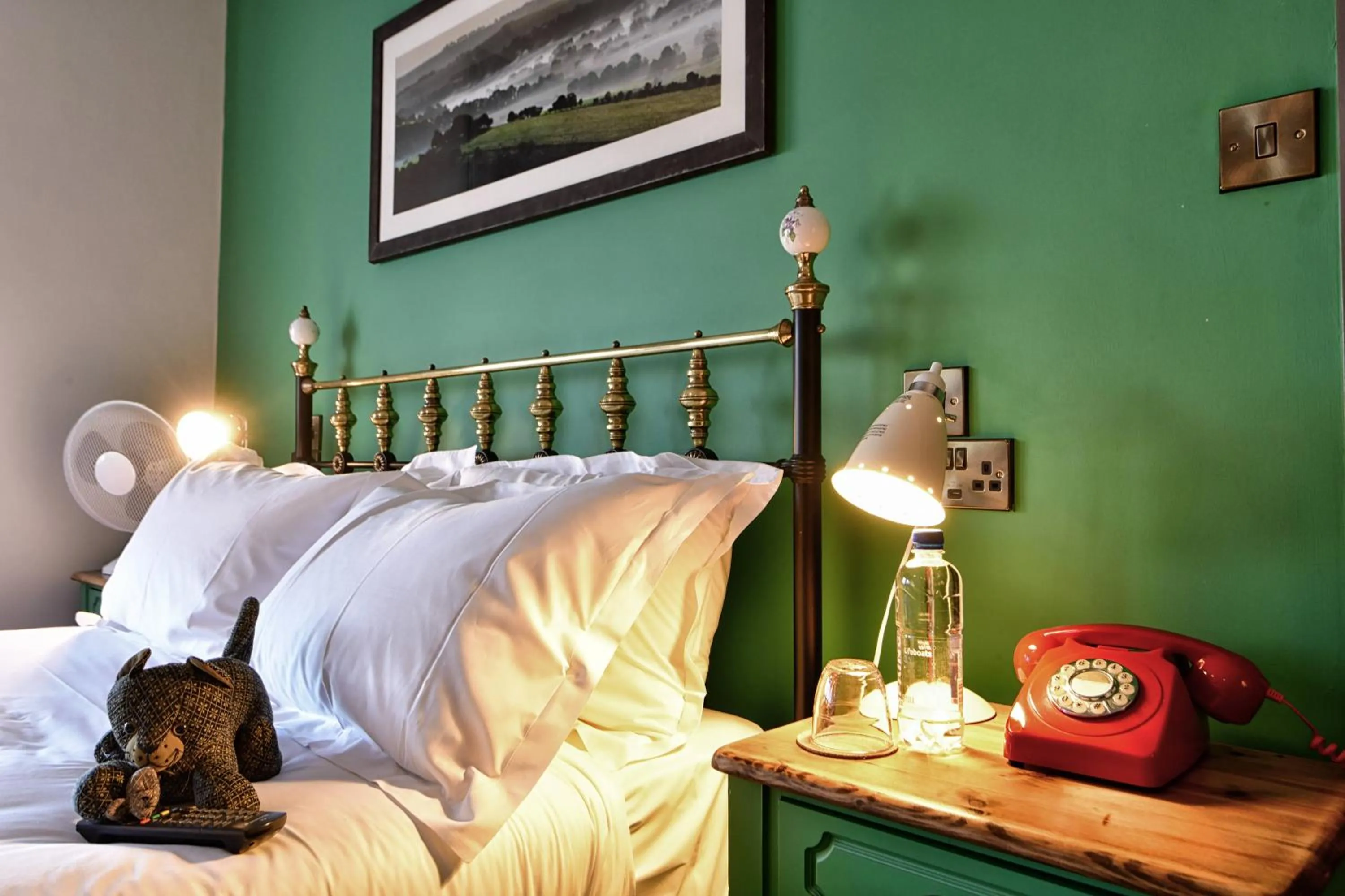 Decorative detail, Bed in The Crown Hotel