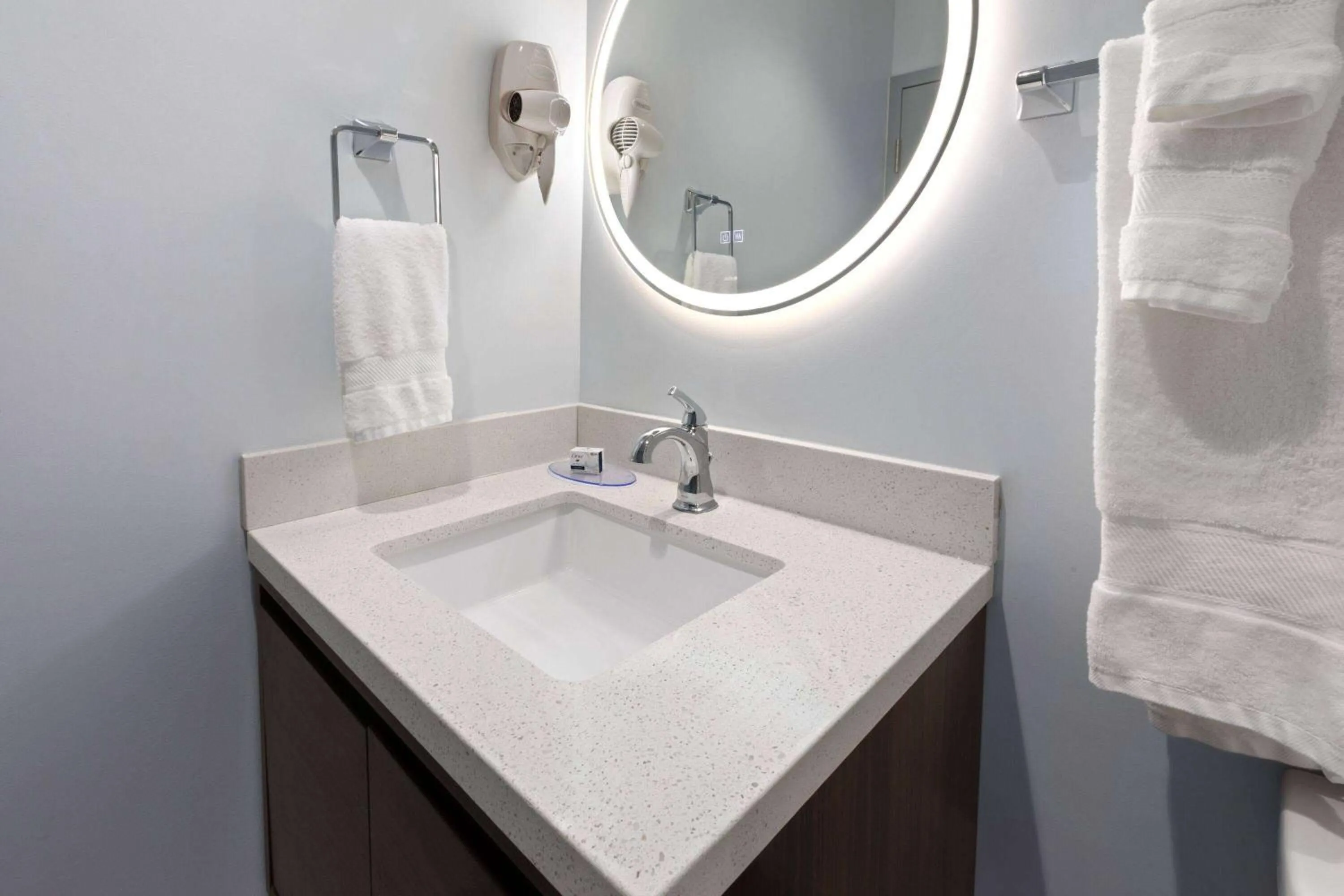 Bathroom in Travelodge by Wyndham Cochrane Ontario