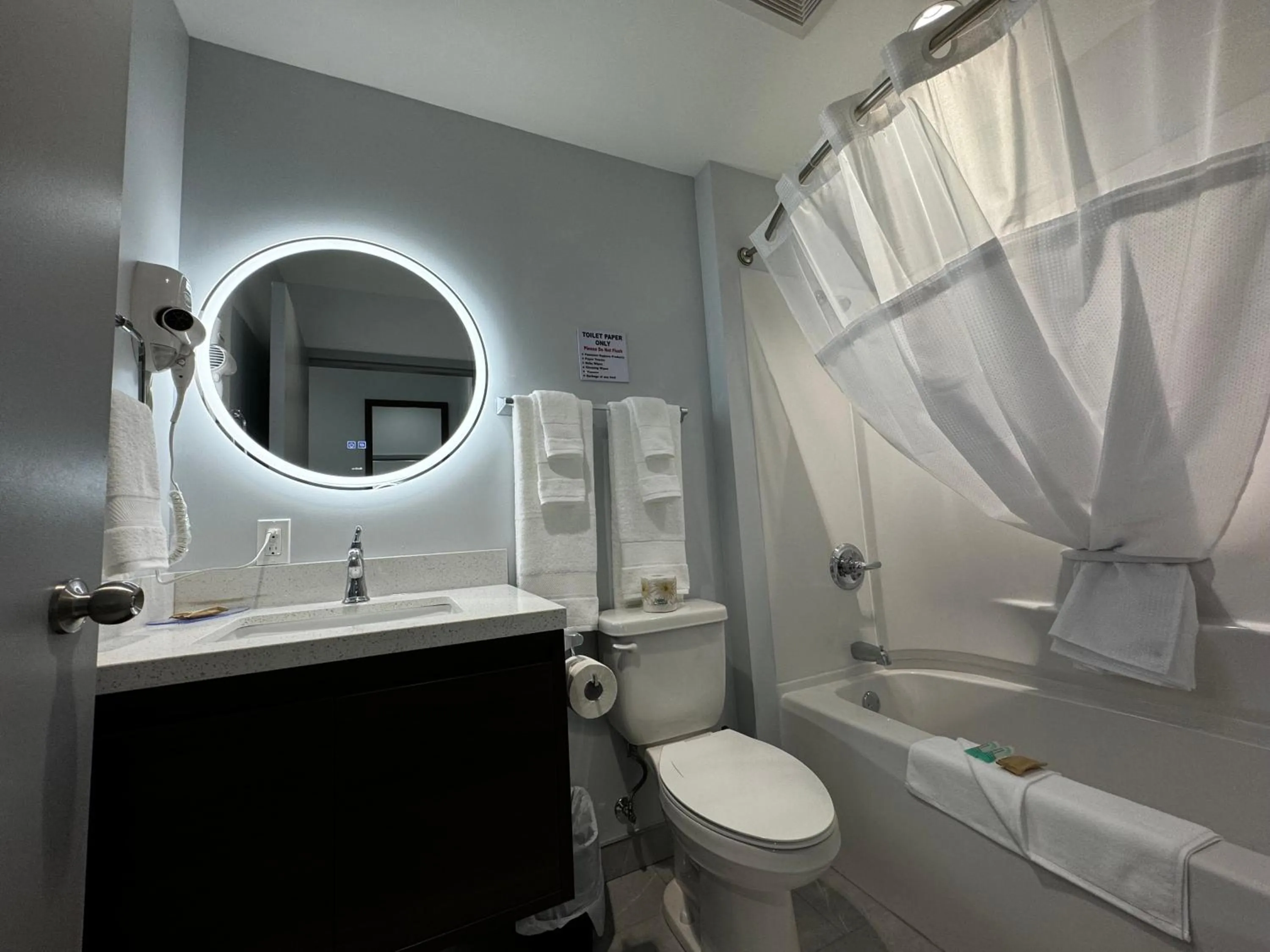 Shower in Travelodge by Wyndham Cochrane Ontario