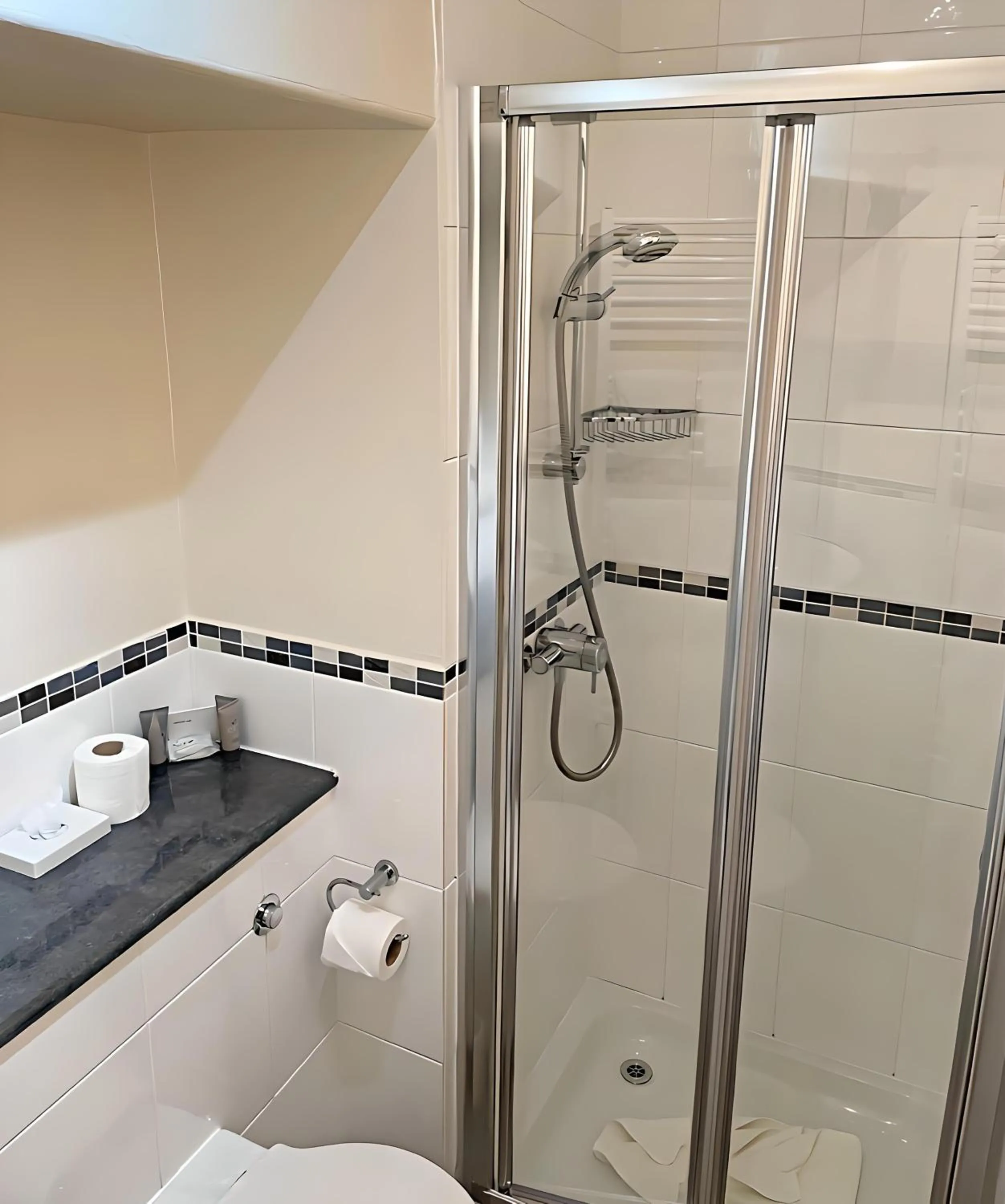 Shower in Caerwylan Hotel