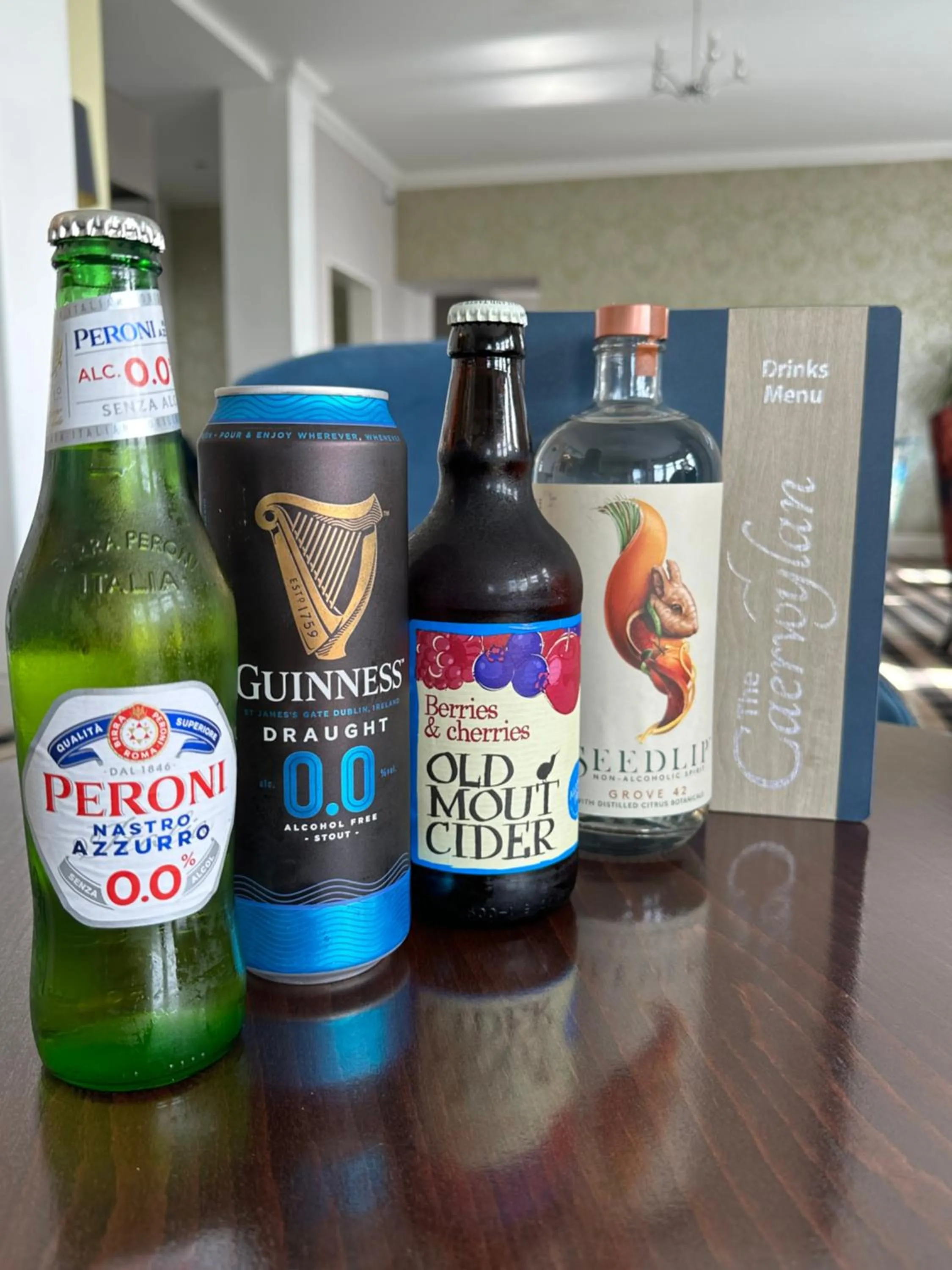 Non alcoholic drinks in Caerwylan Hotel