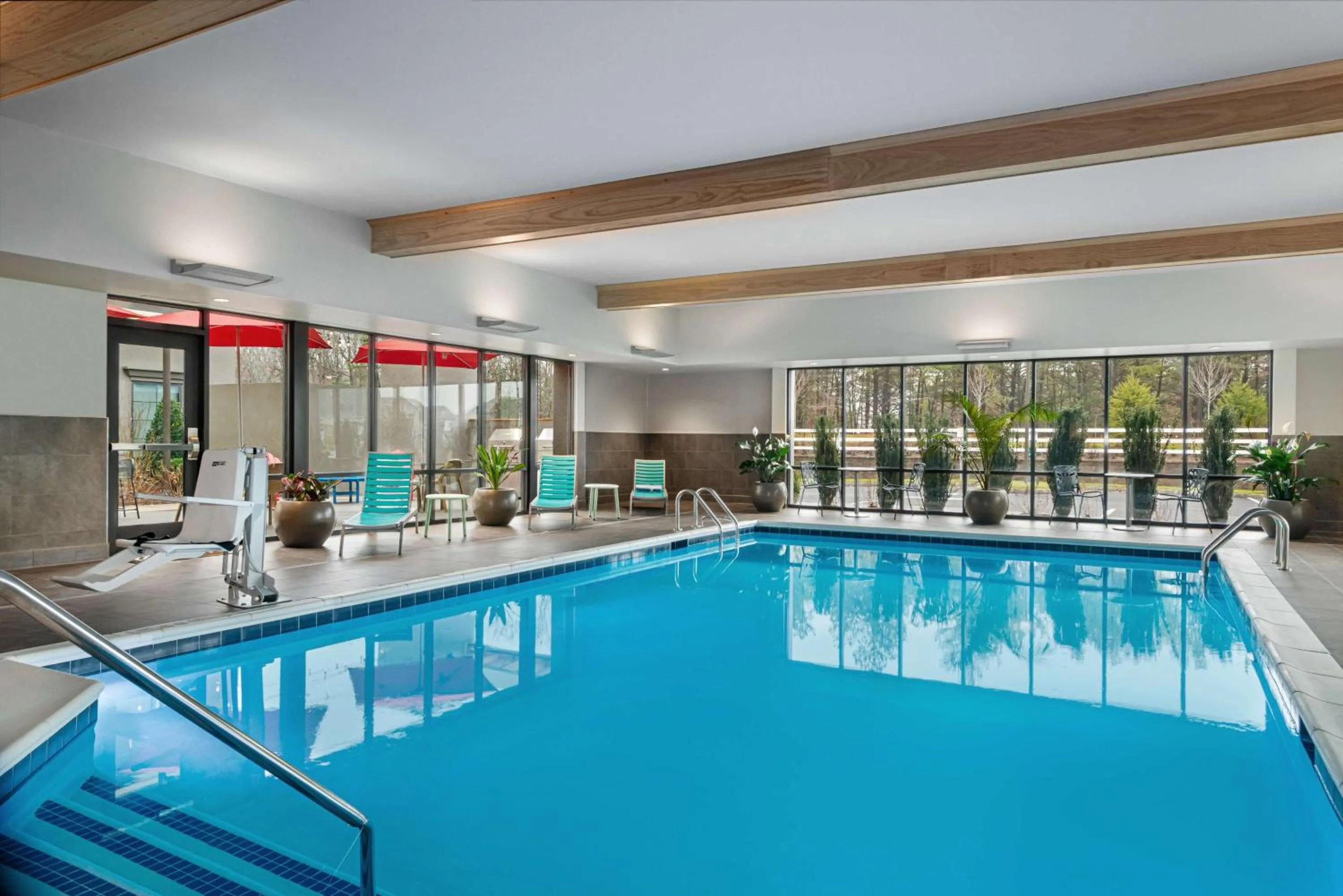 Pool view in Home2 Suites by Hilton Long Island Brookhaven