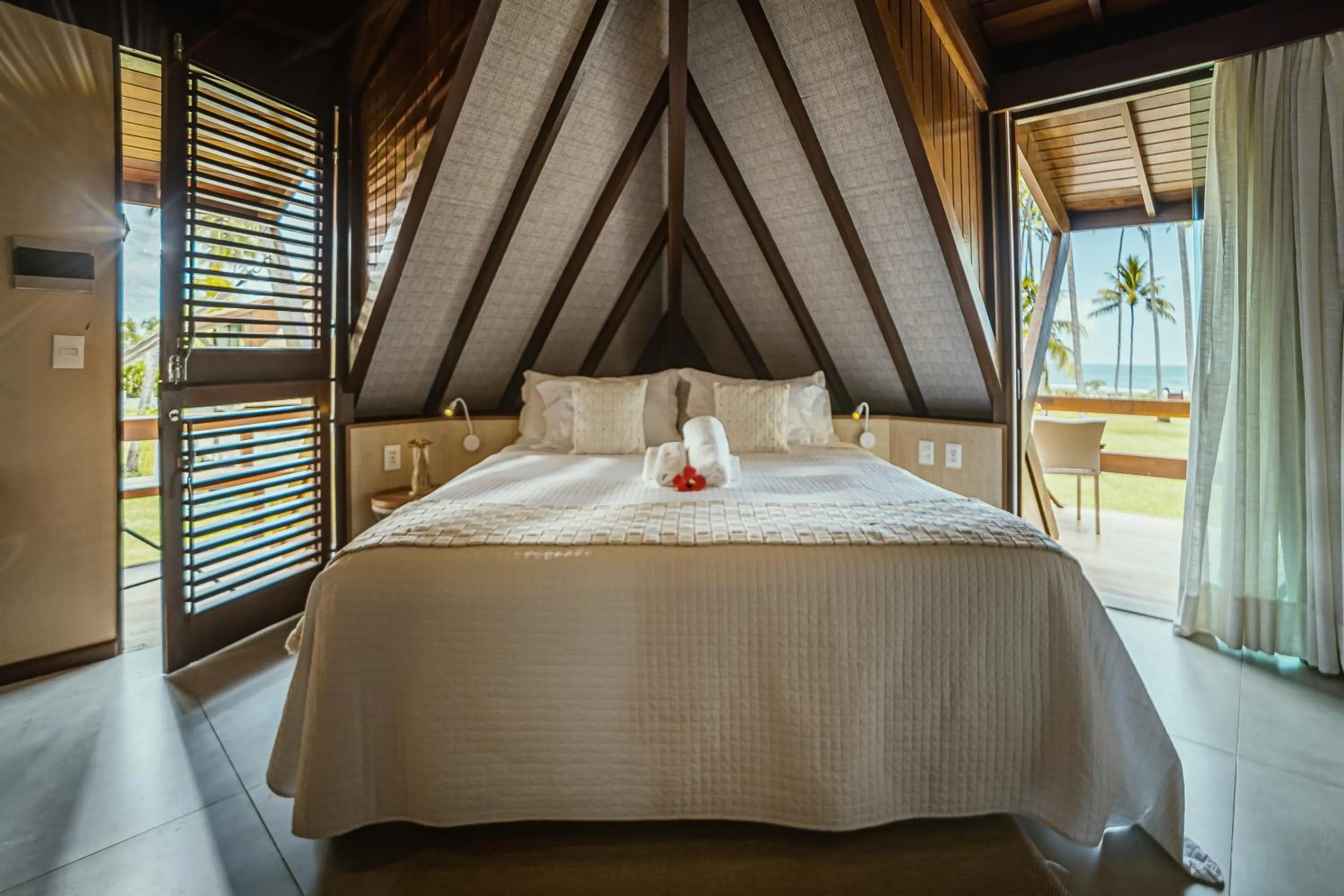 Bed in Pontal dos Carneiros Beach Bungalows