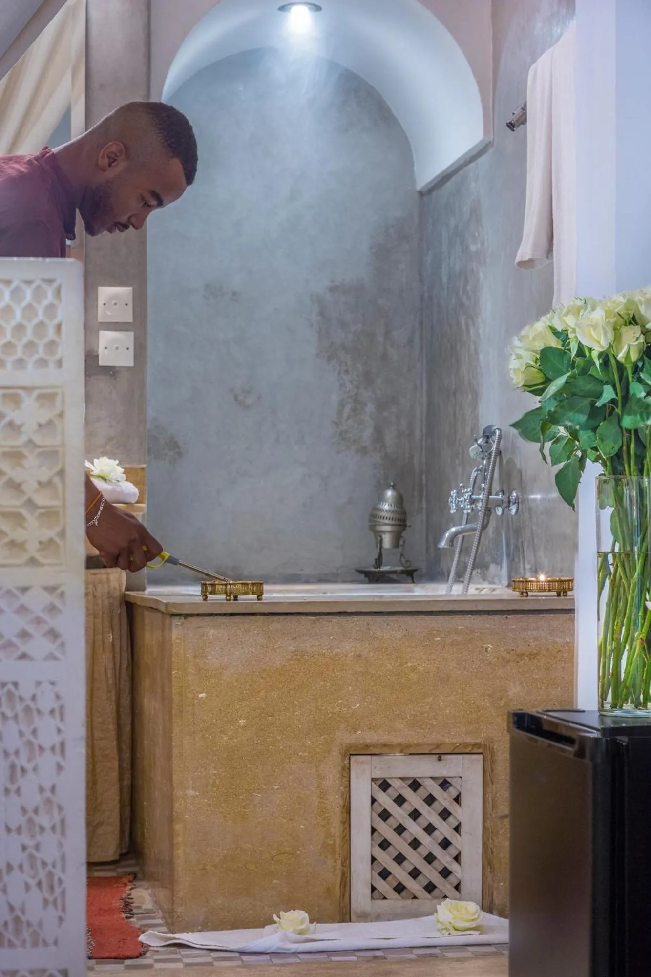 Bathroom in Riad Azoulay