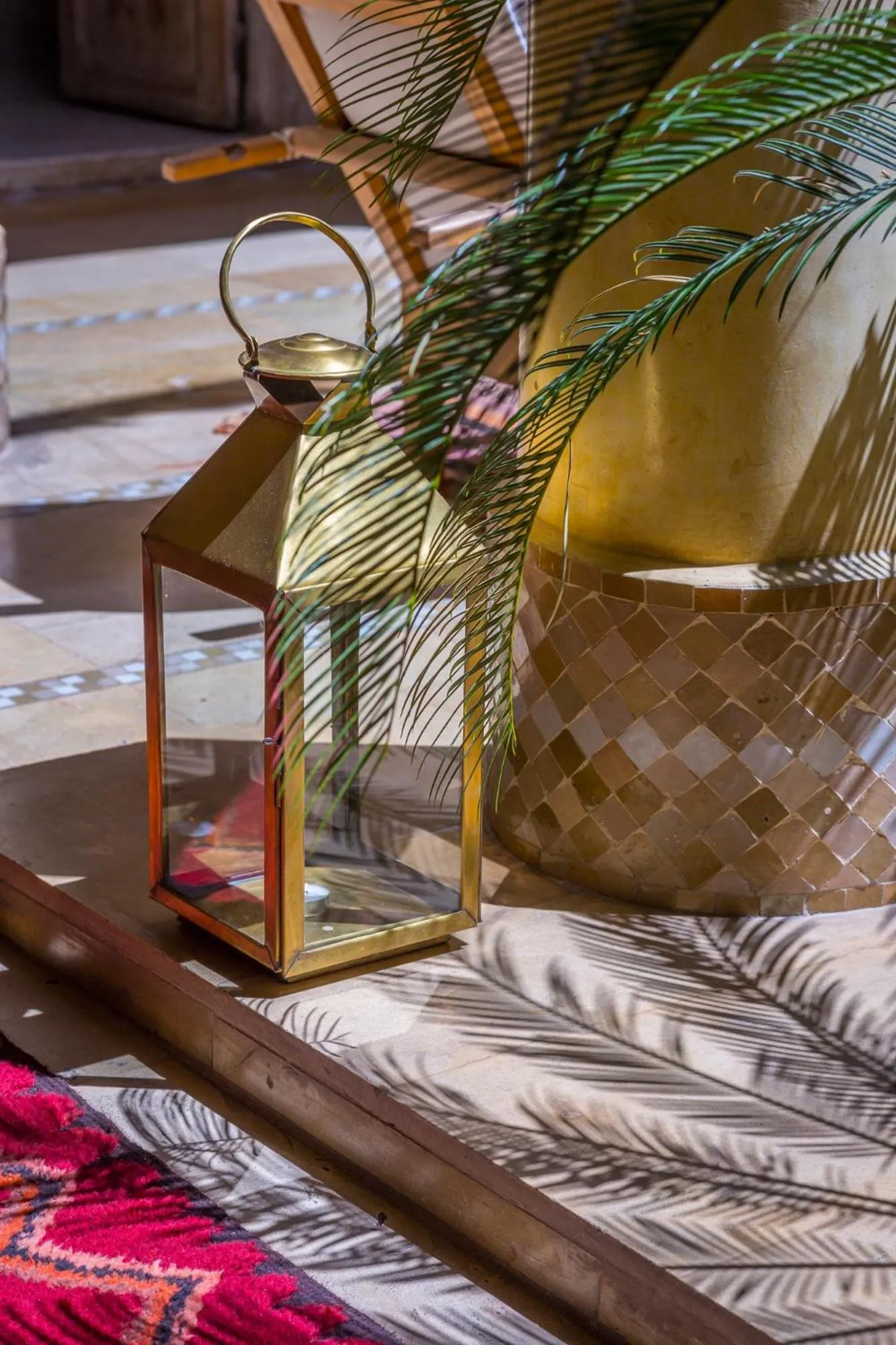 Patio, Bed in Riad Azoulay