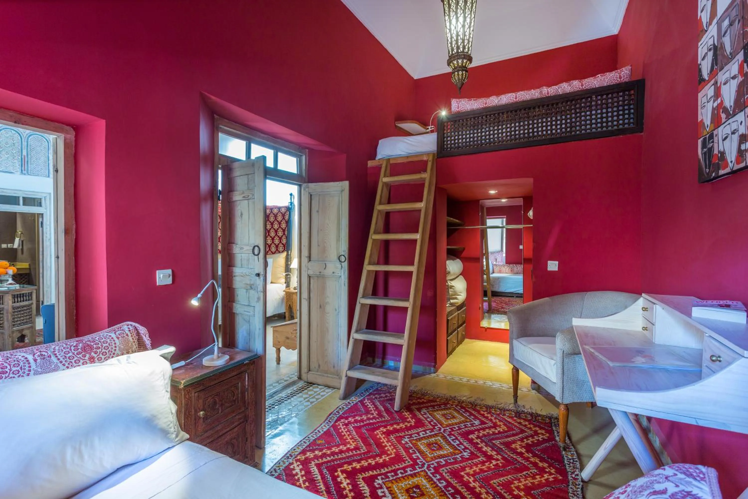 Seating area in Riad Azoulay