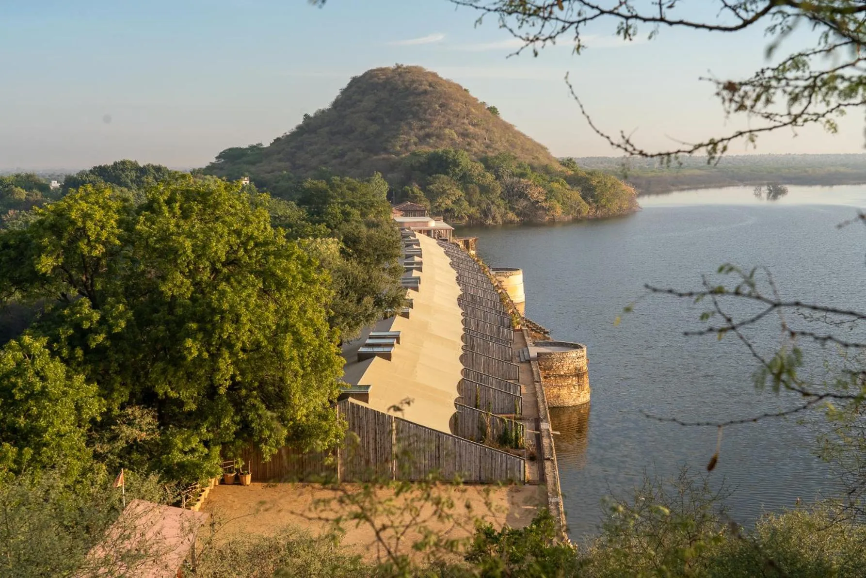 Lake view in RAAS Chhatrasagar, Nimaj, District Pali