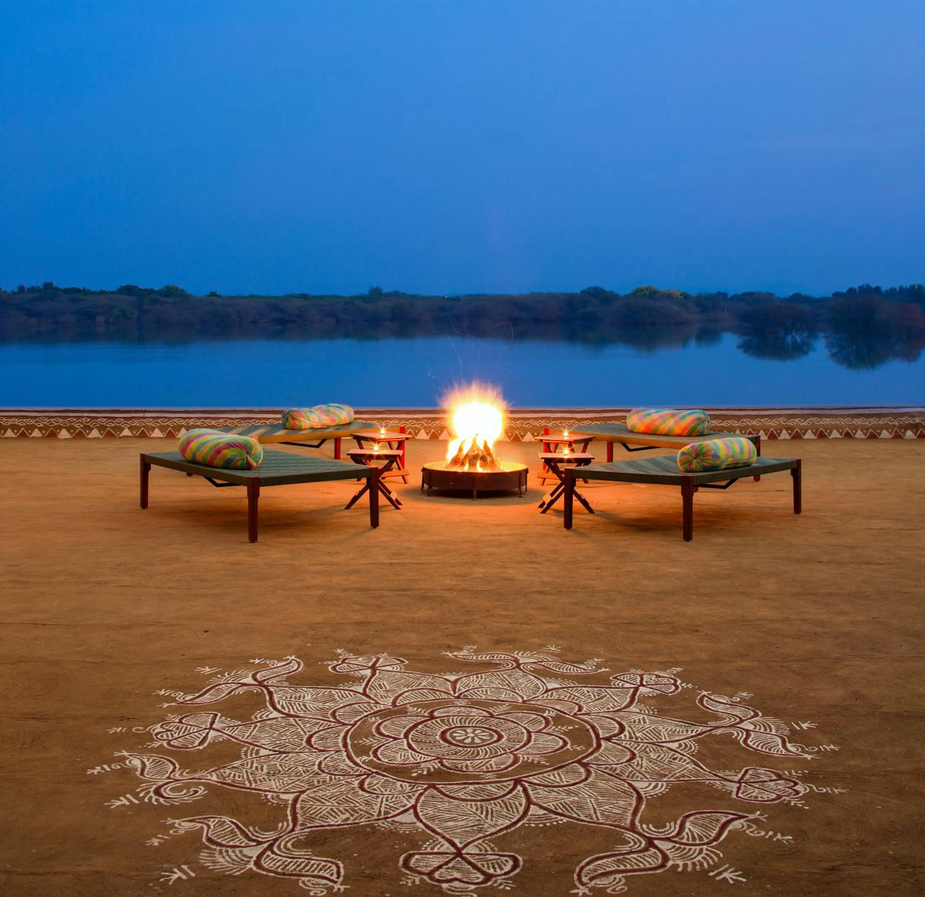 Lake view in RAAS Chhatrasagar, Nimaj, District Pali