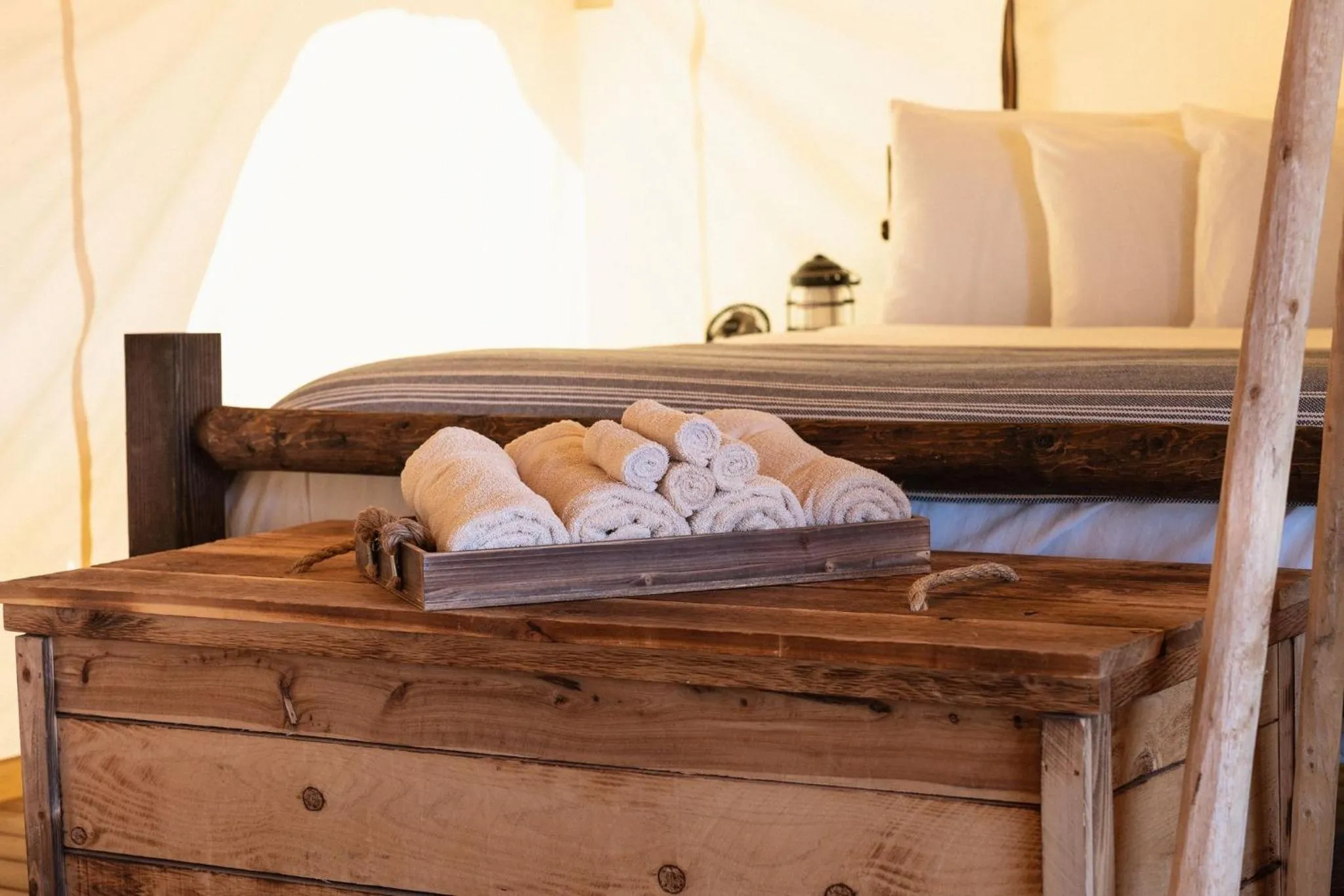 Bed in Under Canvas Moab