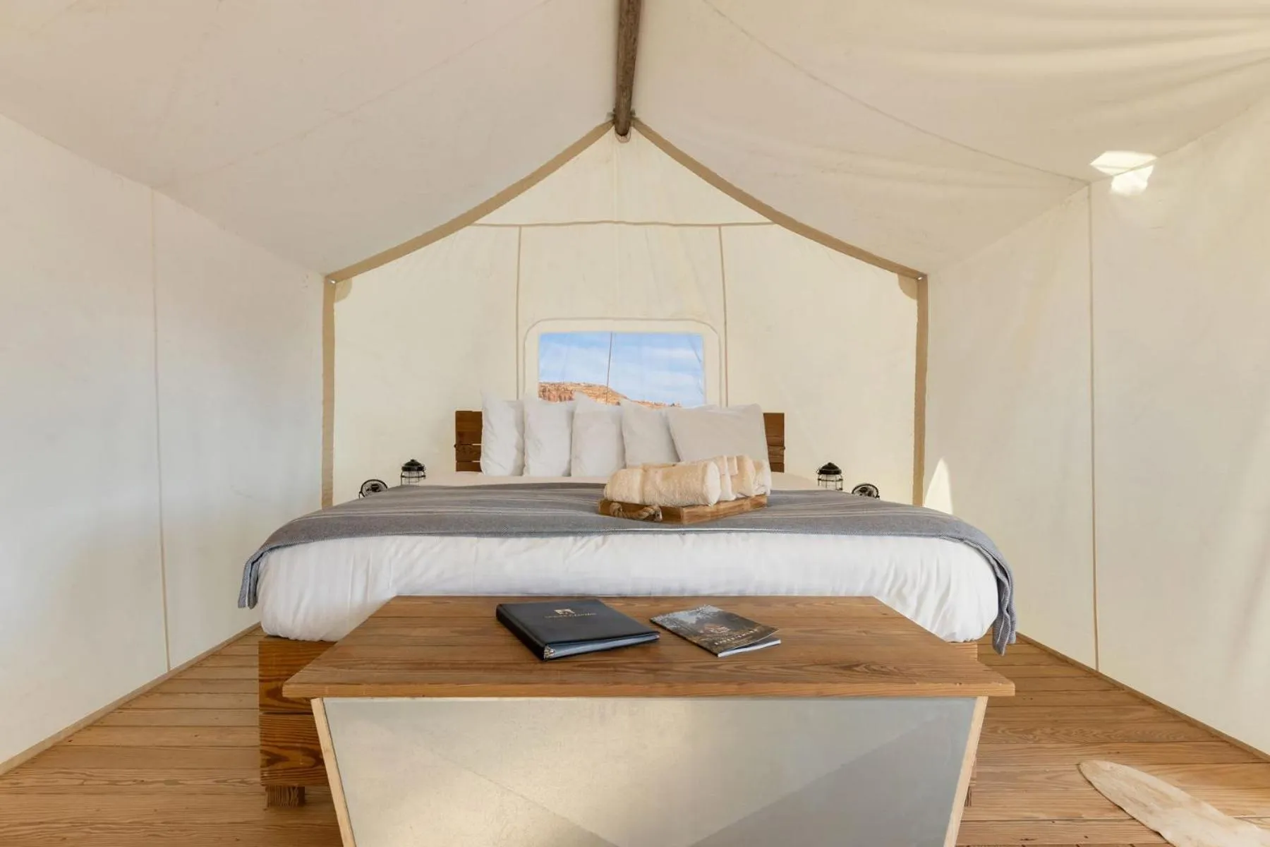 Bed in Under Canvas Moab