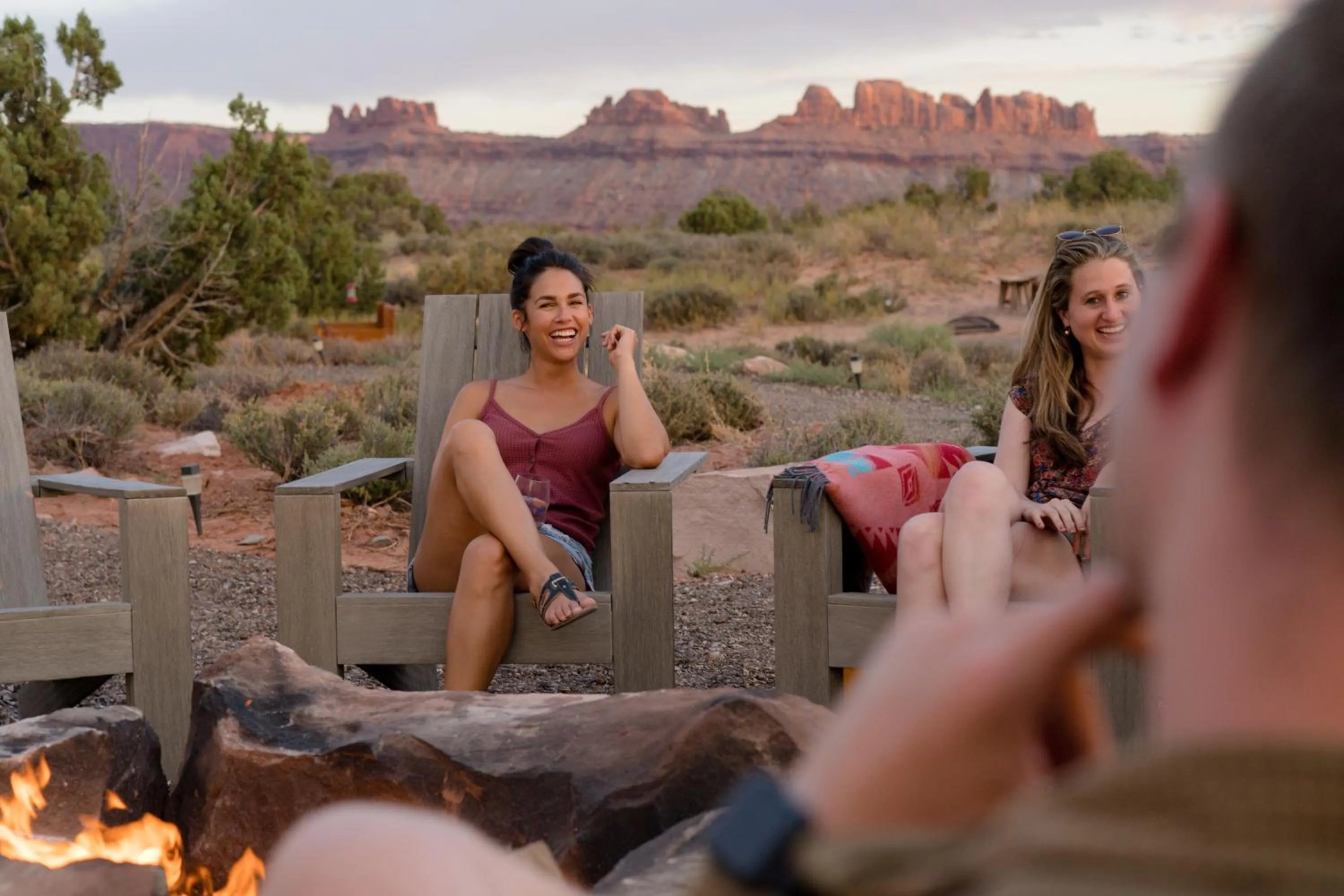 People in Under Canvas Moab