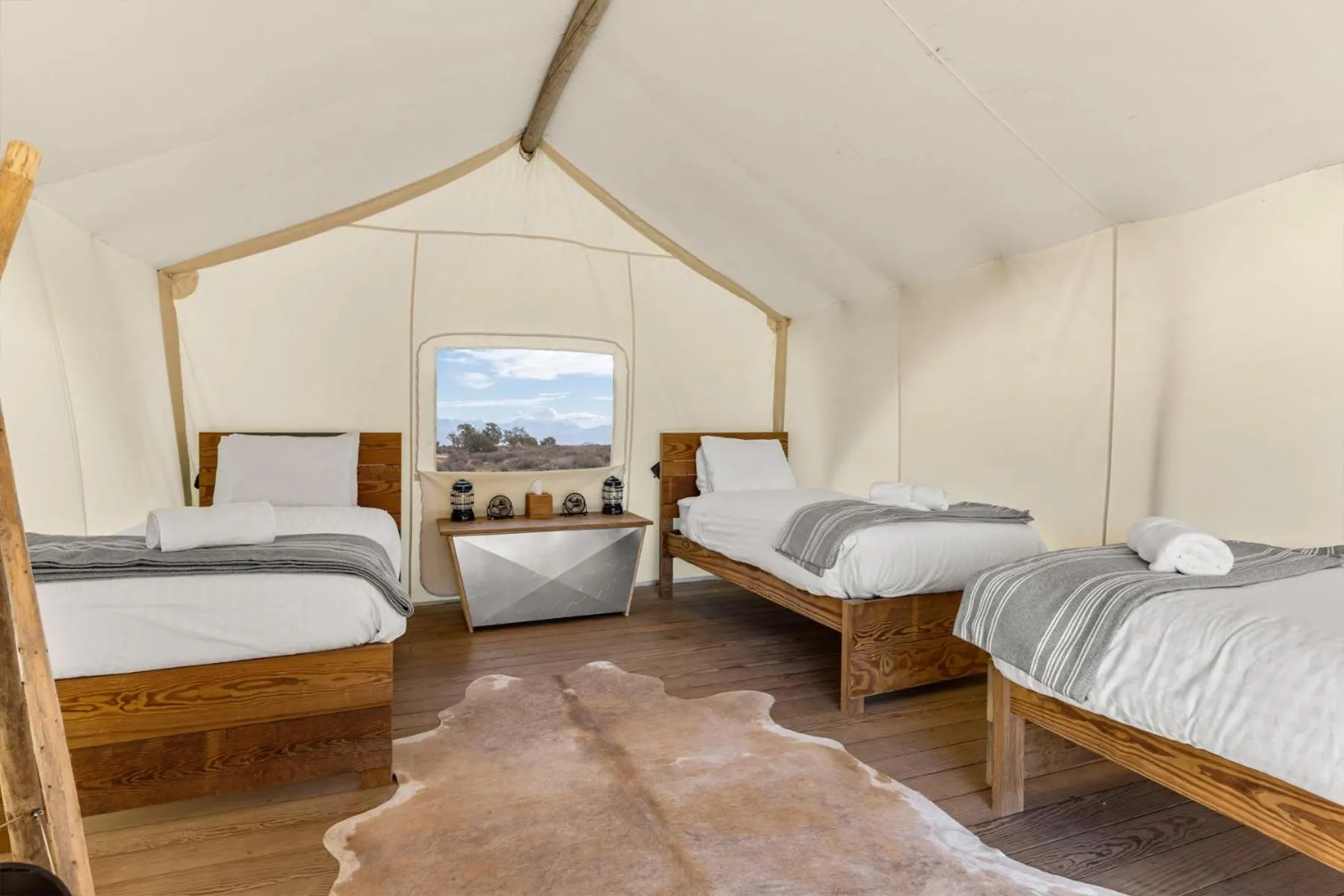 Bed in Under Canvas Moab