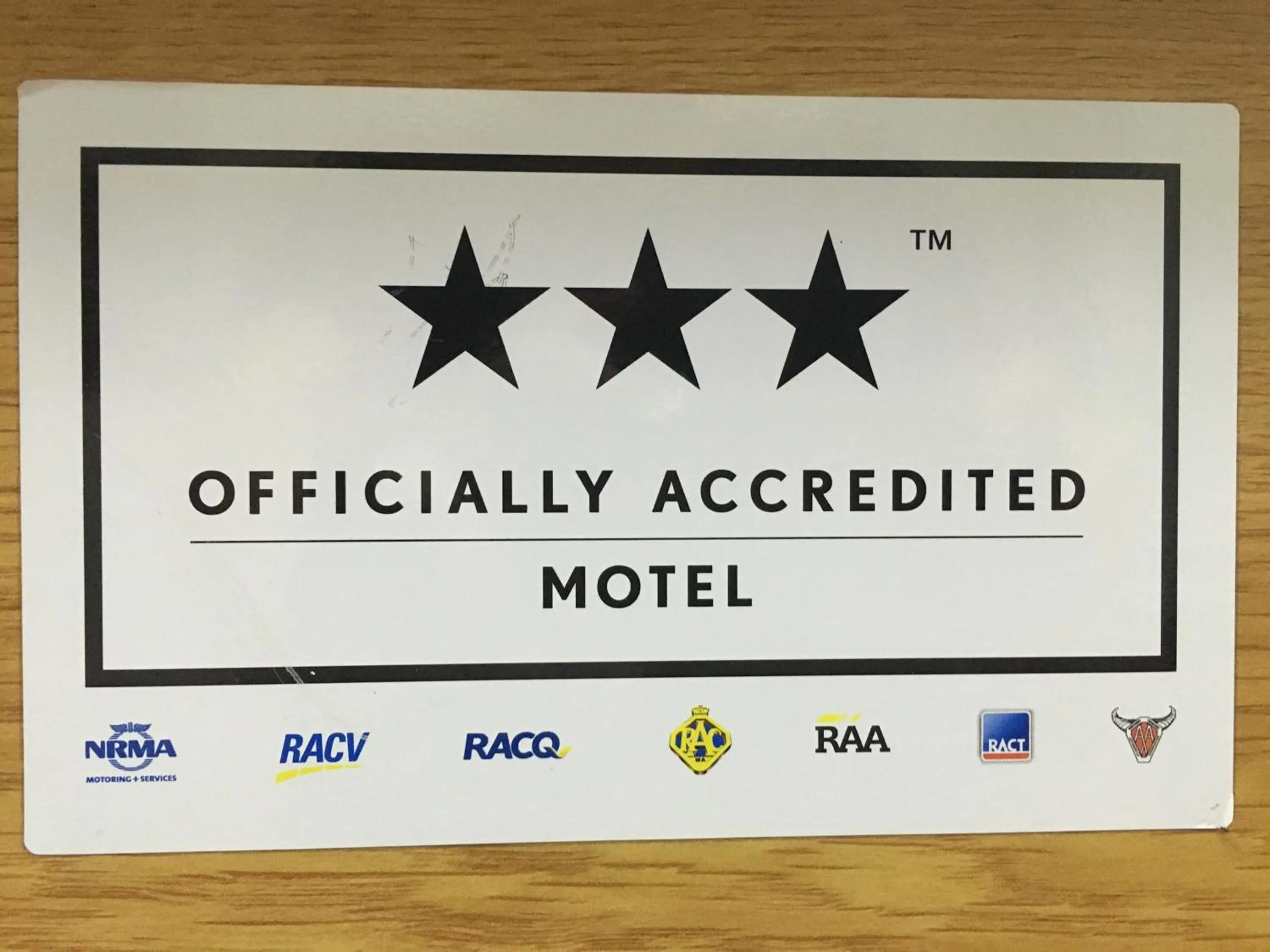 Certificate/Award in Boggabilla Motel