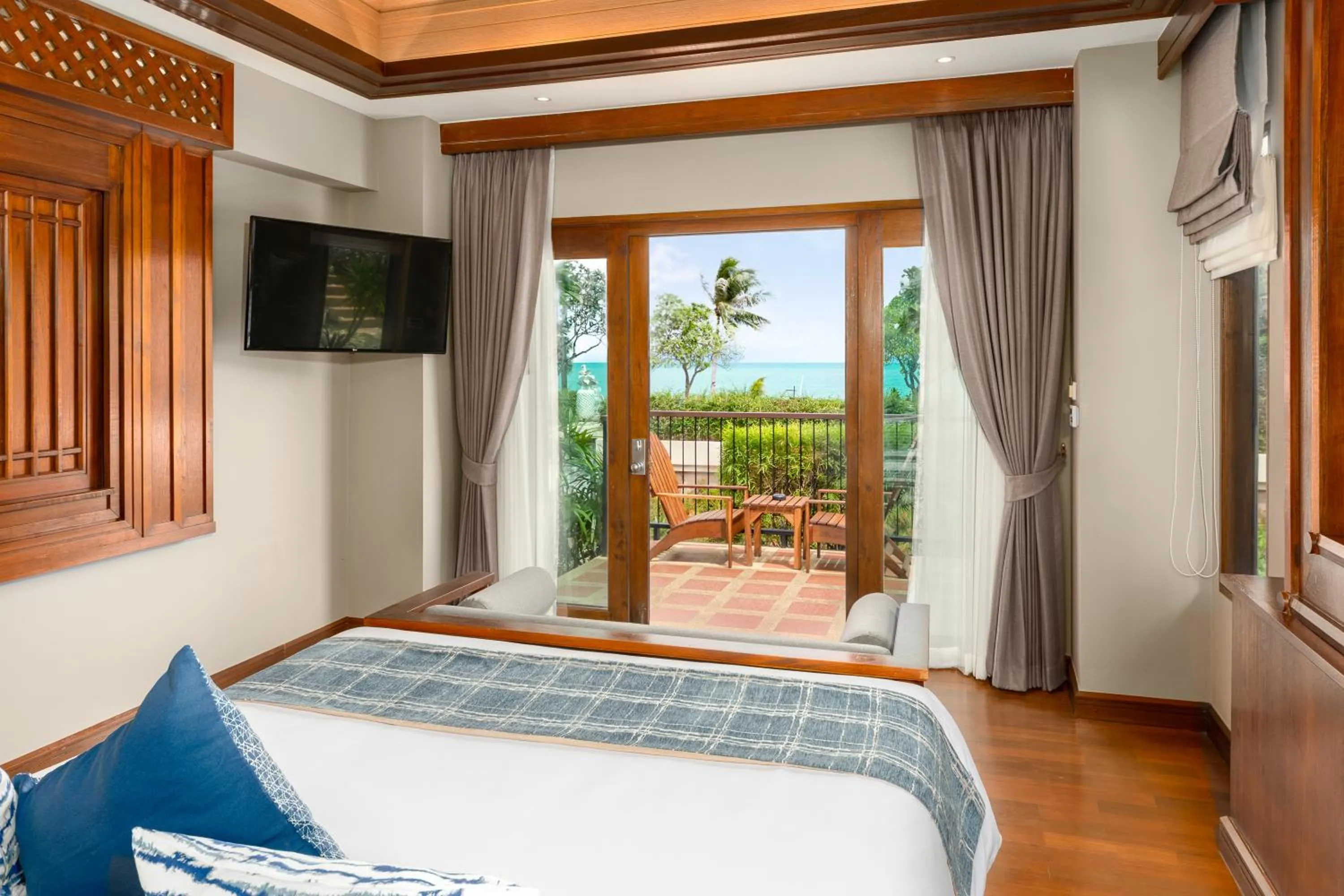 Balcony/Terrace, Bed in Fair House Villas & Spa, Koh Samui