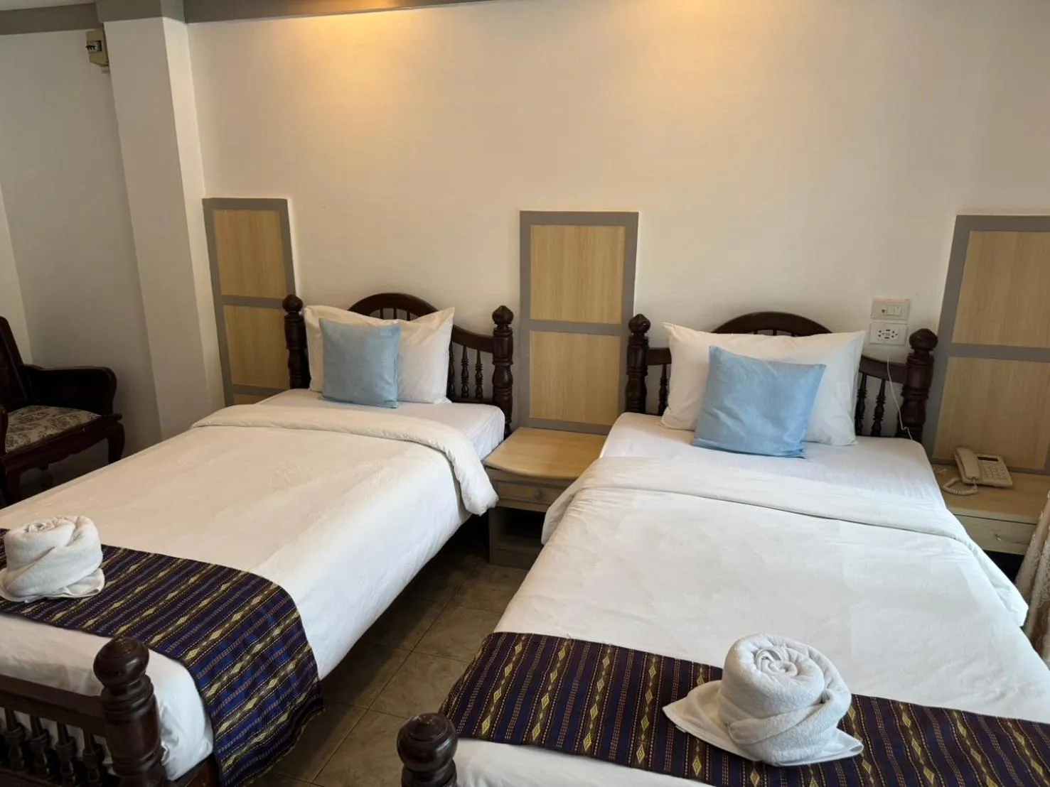 Bed in Blue Garden Resort Pattaya