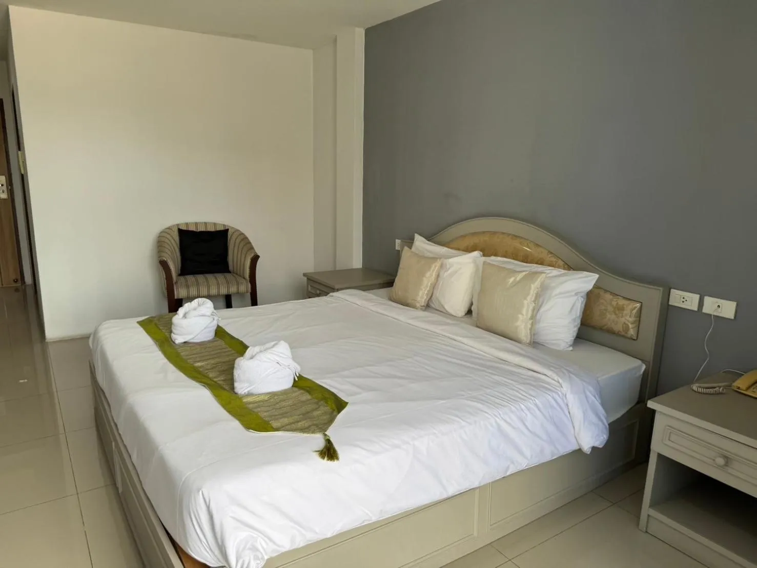 Bed in Blue Garden Resort Pattaya