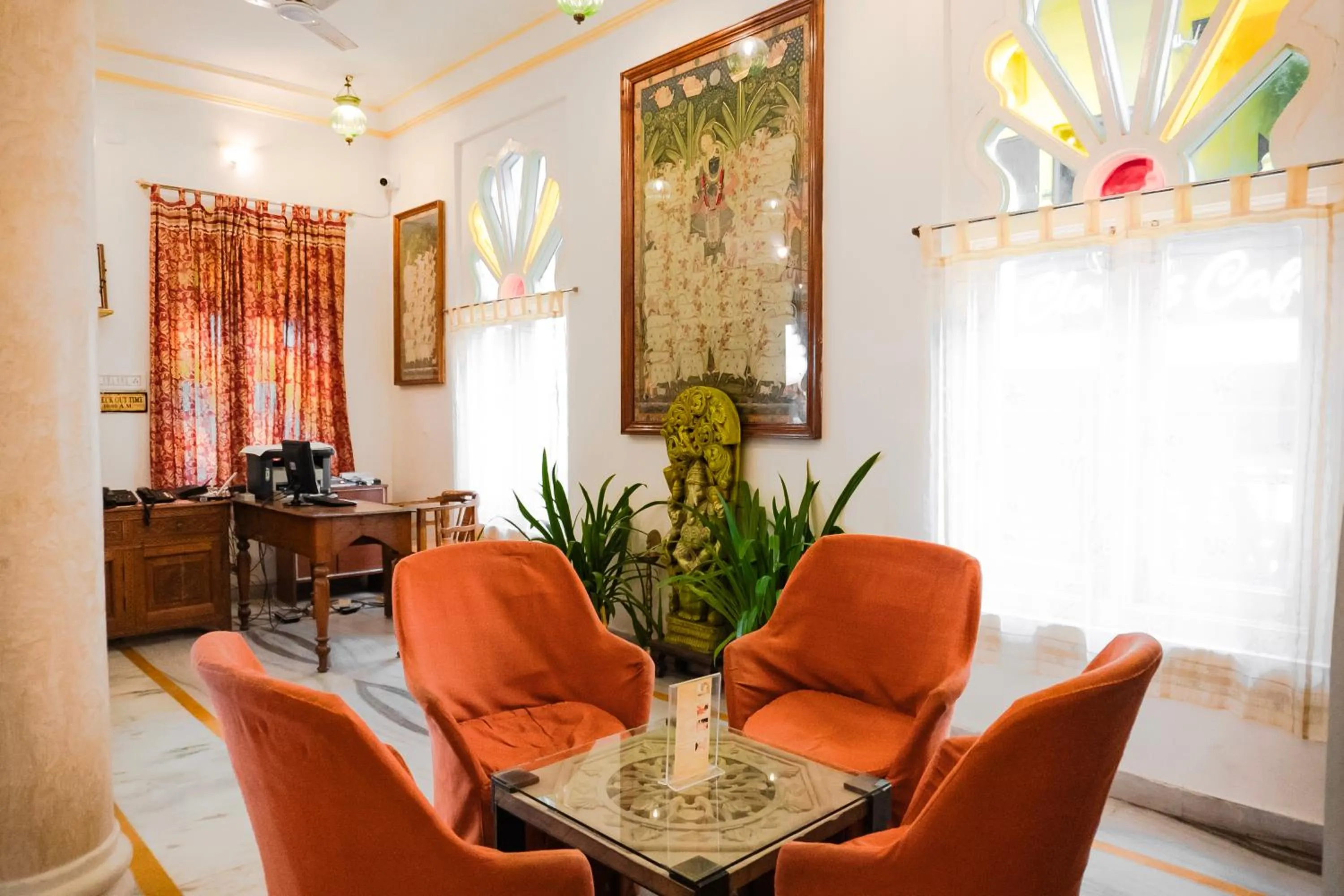 Seating area in Hotel Pratap Bhawan