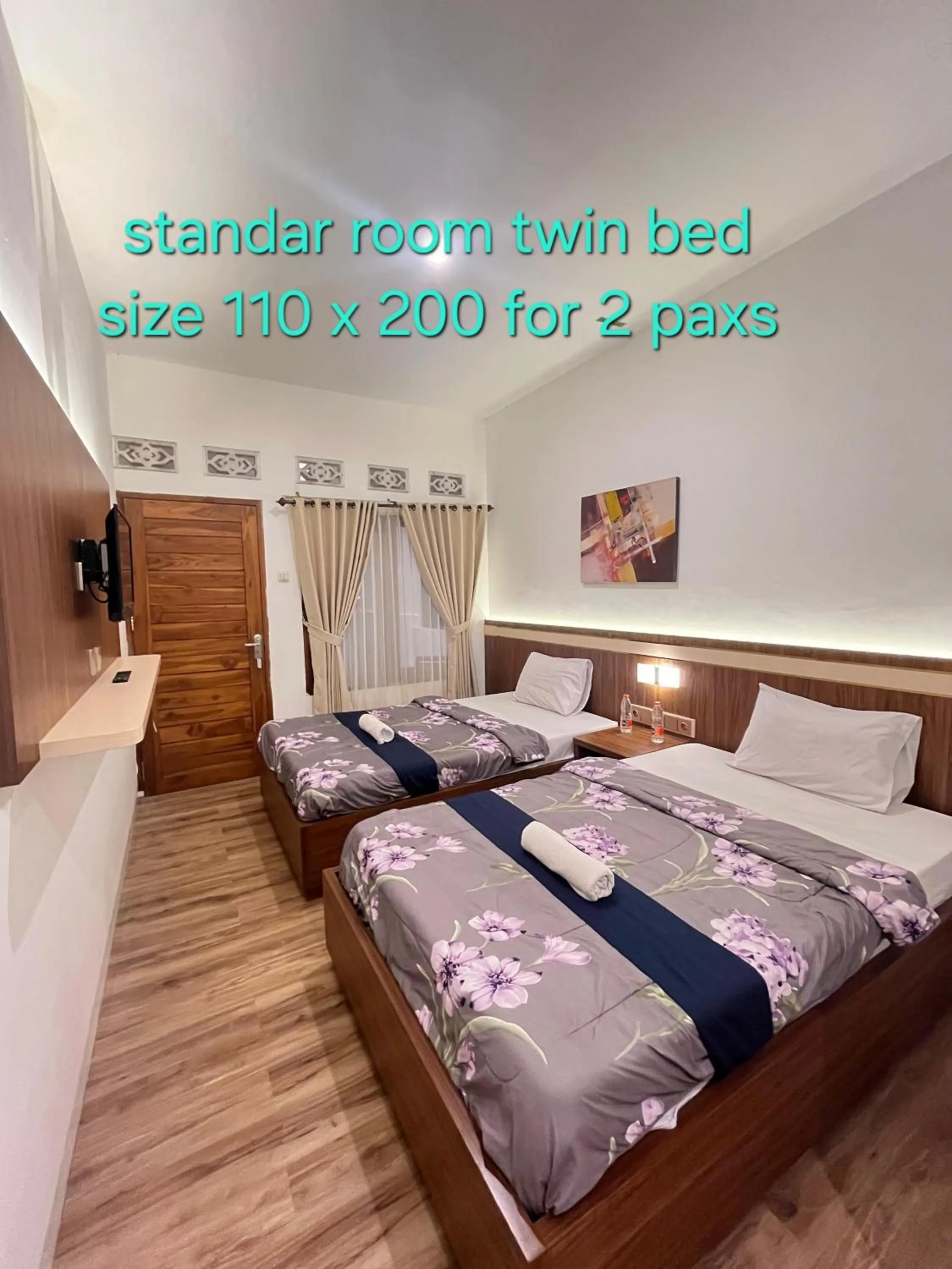 Bed in Rinjani Hill Hotel