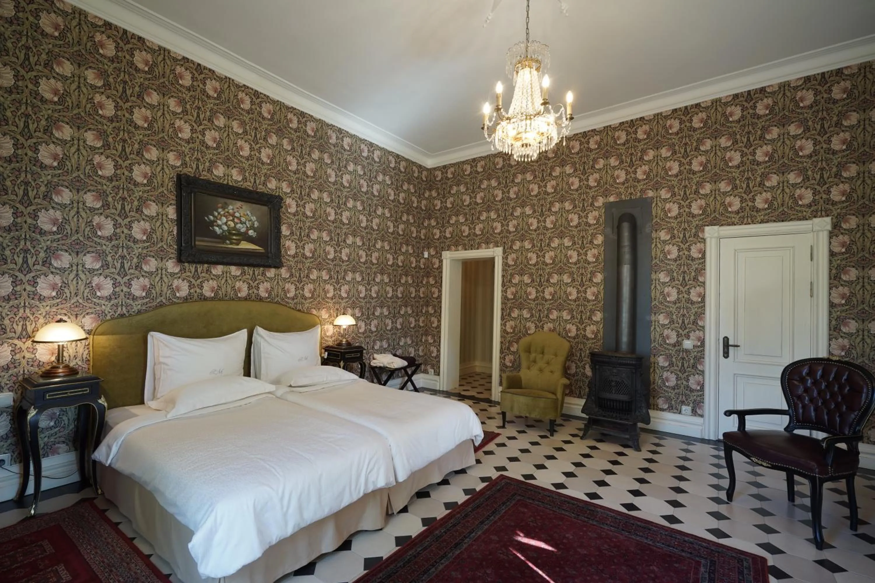 Bedroom, Bed in Liepupe Manor