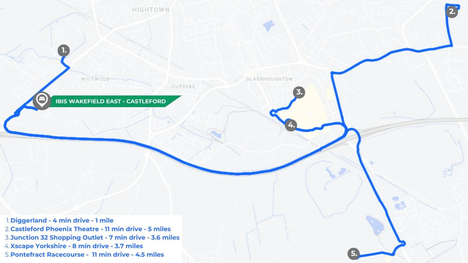 Location in ibis Wakefield East-Castleford