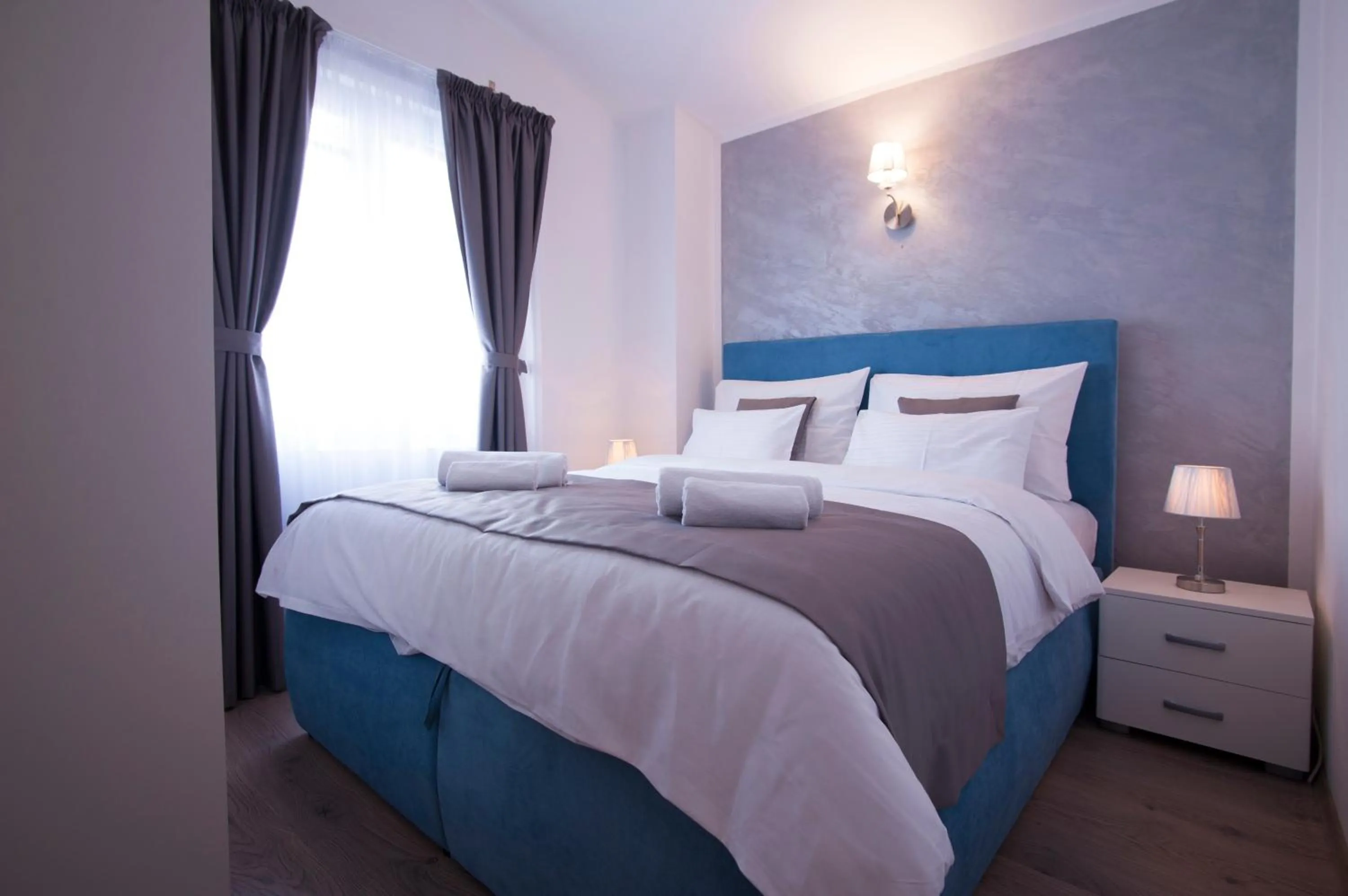 Bedroom, Bed in Apartments Grand